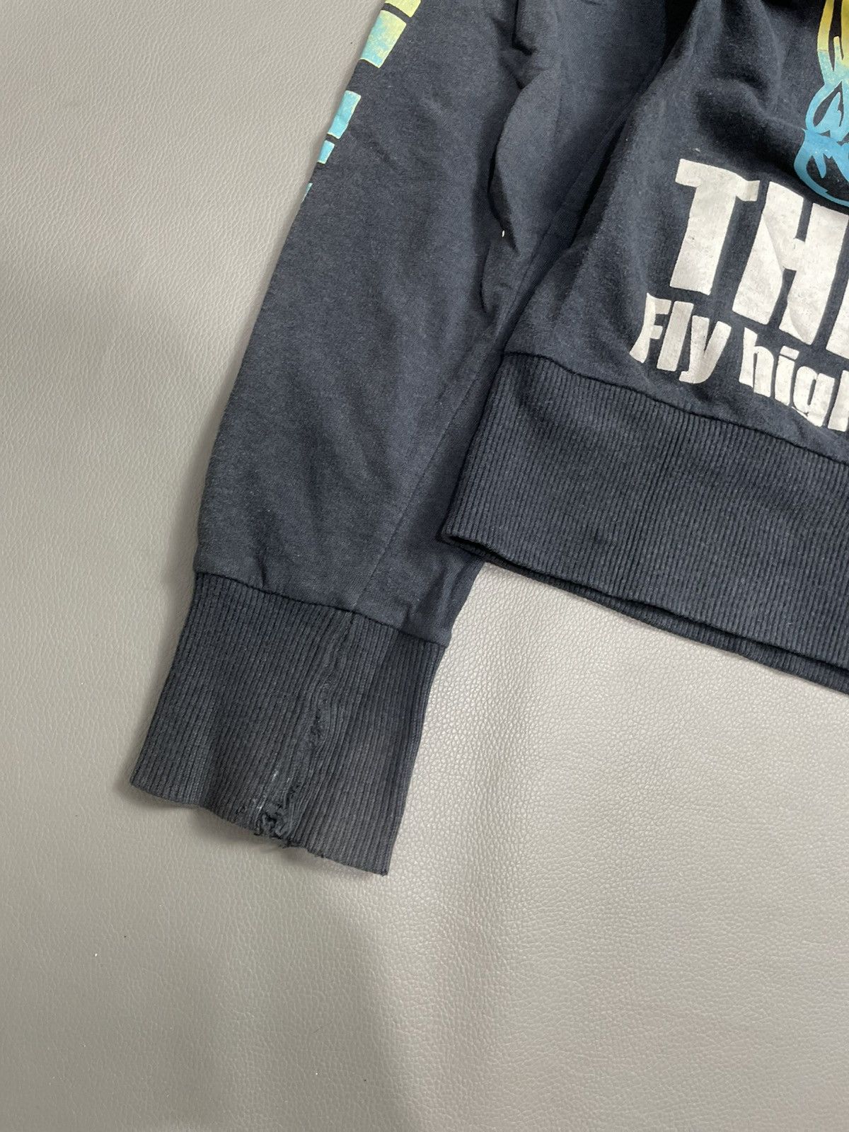 If Six Was Nine Japan Poem Zip Black Fur Hoodie Size M / US 6-8 / IT 42-44 - 4 Thumbnail