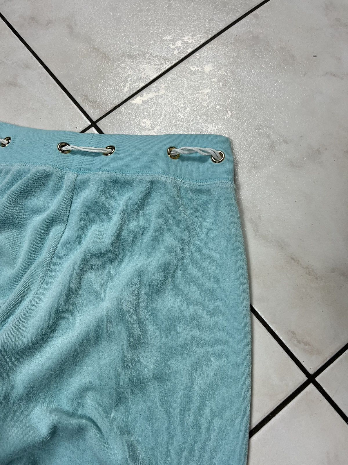 Juicy Couture × Vintage Vintage Juicy Couture Black label y2k velvet pants string Size 26" / US 2 / IT 38 - 15 Thumbnail