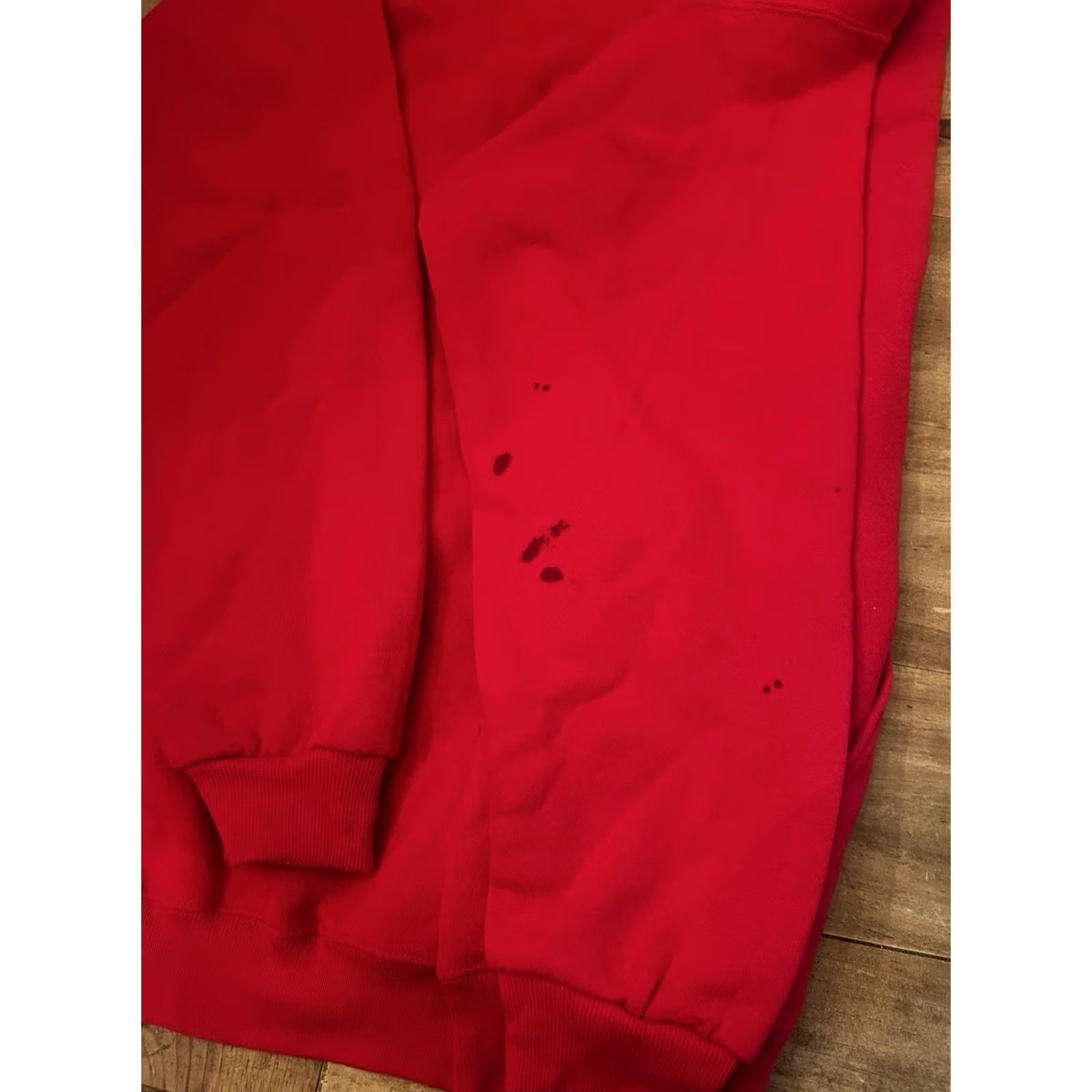 Lee VINTAGE Lee Heavyweight Hoodie Sweatshirt Pullover Red 2XL Made in USA Mens Large Blank USA 2XL Hoodie Size US XXL / EU 58 / 5 - 5 Thumbnail