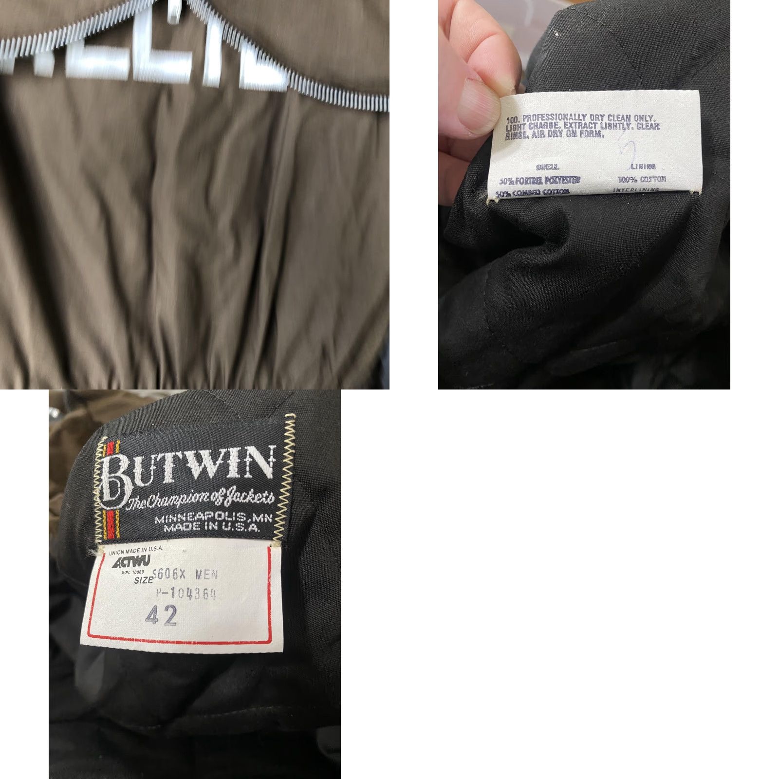 Vintage VINTAGE Butwin Jacket Mens 42 Brown Reflective Hooded Parka Allied 70s Size US XS / EU 42 / 0 - 10 Thumbnail