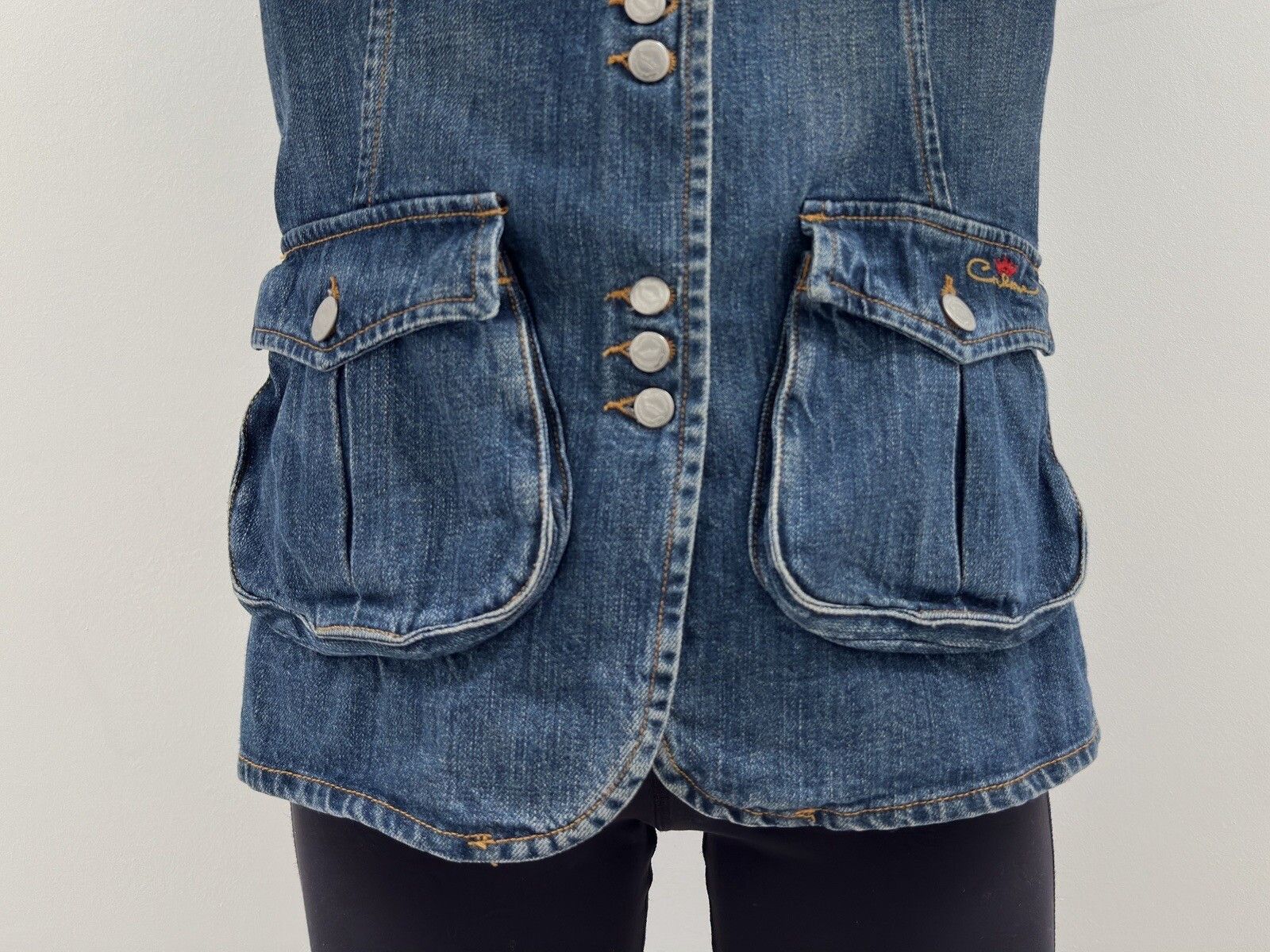 Vintage Vintage Corleone Denim Fitted Jacket Y2K 2000`s Swag Size M / US 6-8 / IT 42-44 - 5 Thumbnail