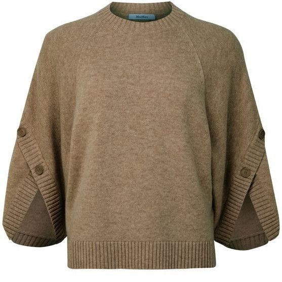 Max Mara MAX MARA Ampex Knit Round Neck Brown Wool Sweater New & Auth Size M / US 6-8 / IT 42-44 - 1 Thumbnail