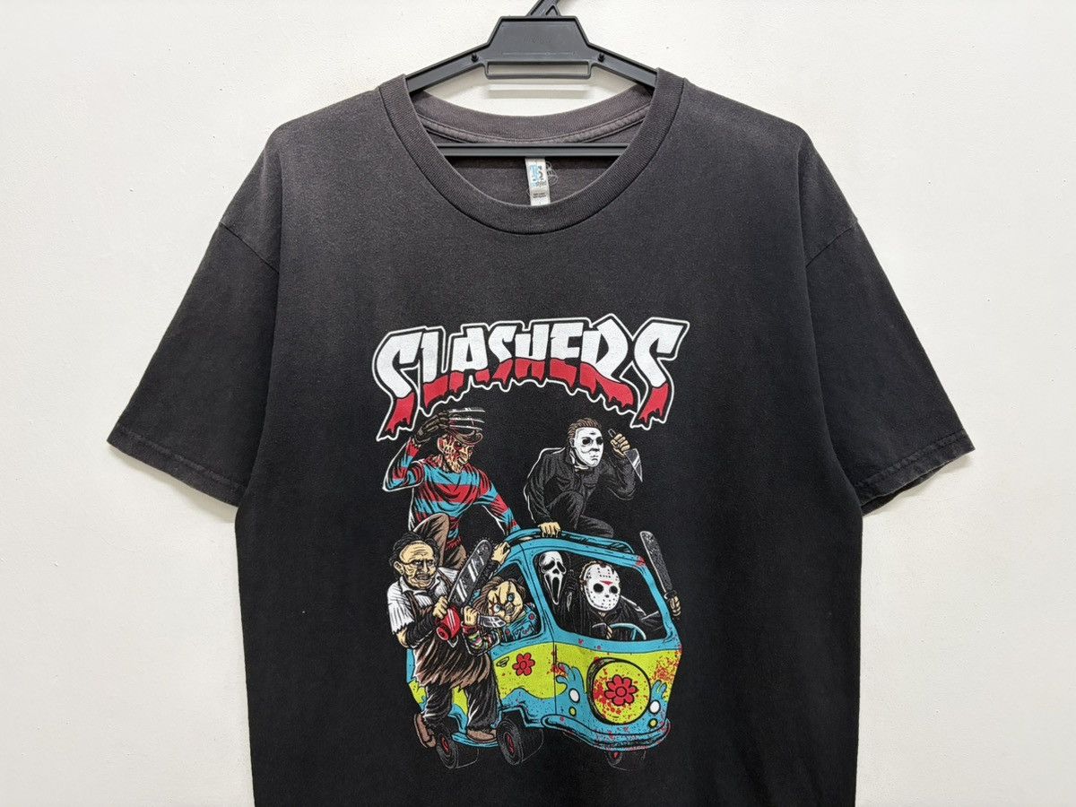 Vintage Y2K SLASHERS HORROR MASH UP FREDDY JASON GHOSTFACE CHUCKY Size US L / EU 52-54 / 3 - 3 Thumbnail