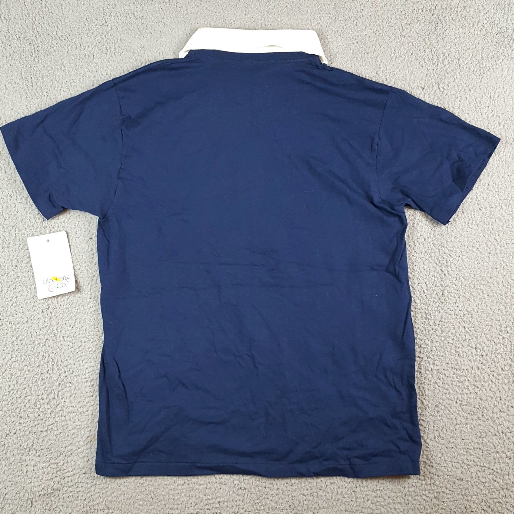 Vintage VINTAGE Blooming & Co T-Shirt Women Collared Short Sleeve Cotton 2000s Y2K Preppy Golf Teddy Bear Blue M Size M / US 6-8 / IT 42-44 - 6 Thumbnail