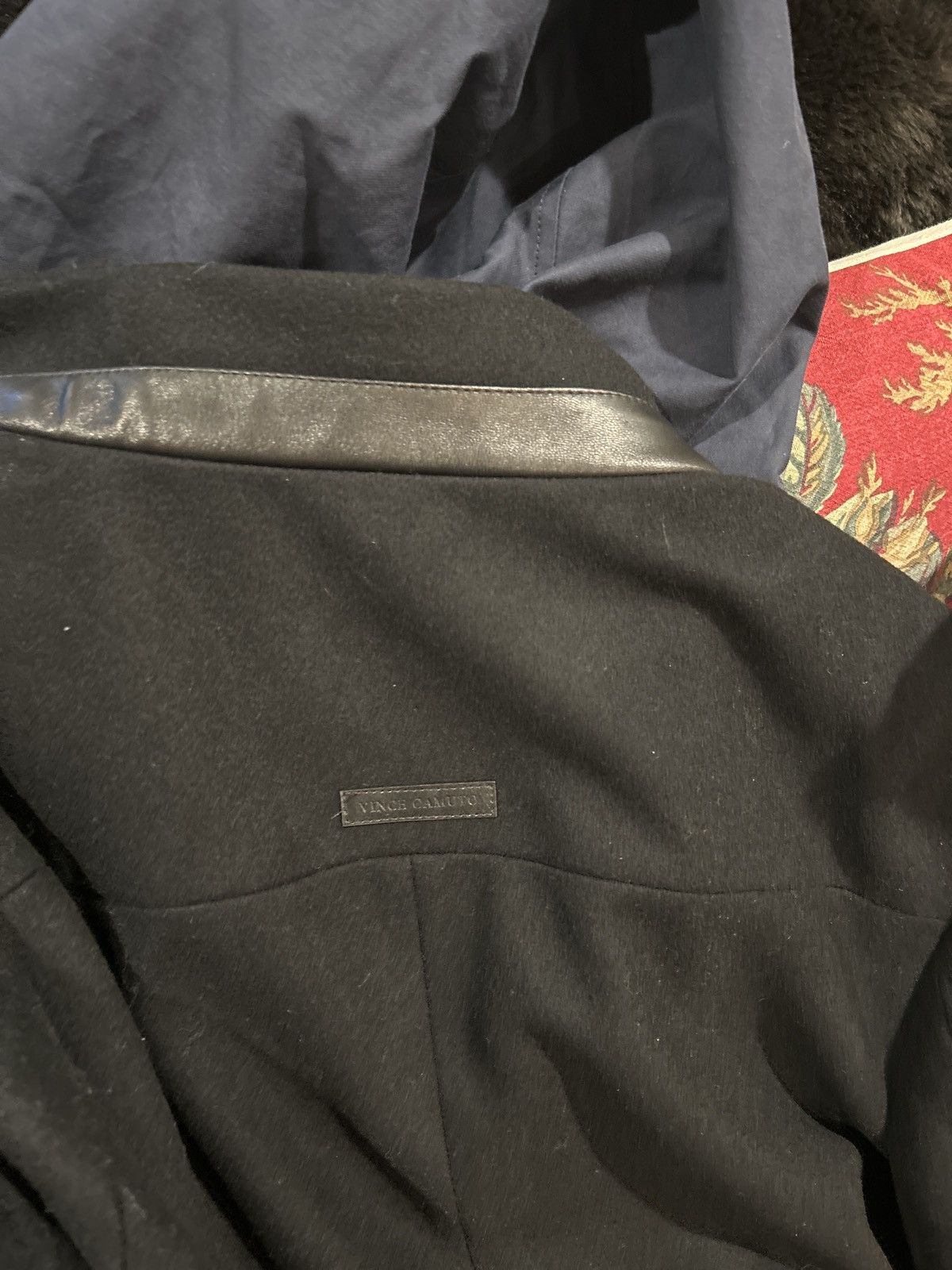 Vince Camuto Vince Camuto Black Wool-Blend Car Coat with Hooded Bib Size US M / EU 48-50 / 2 - 8 Thumbnail