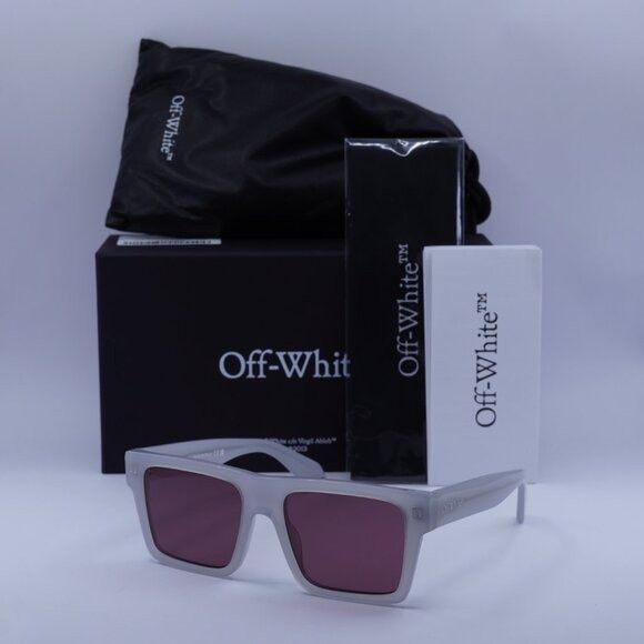 Off-White Off-White OERI109 LAWTON 0928 Sunglasses Grey Square Frame Size ONE SIZE - 10 Thumbnail