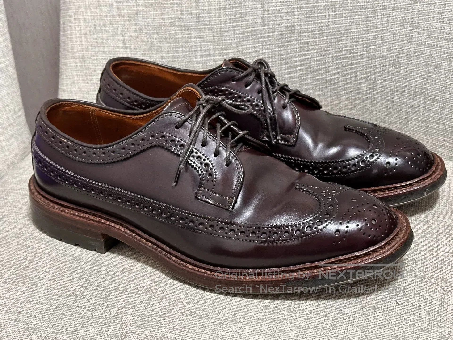 Alden Alden Shell Cordovan Longwing D5512C. Size US 7 / EU 40 - 2 Thumbnail