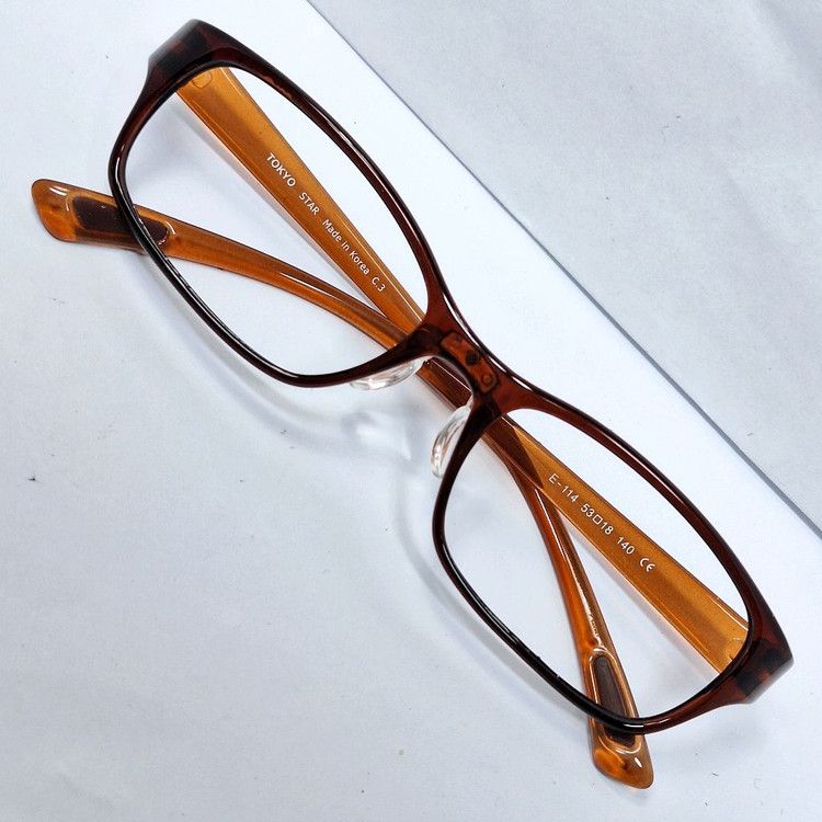 Other TOKYO STAR E-114 Ultralight 7g Ultem Glasses Frame Brown Size ONE SIZE - 1 Thumbnail