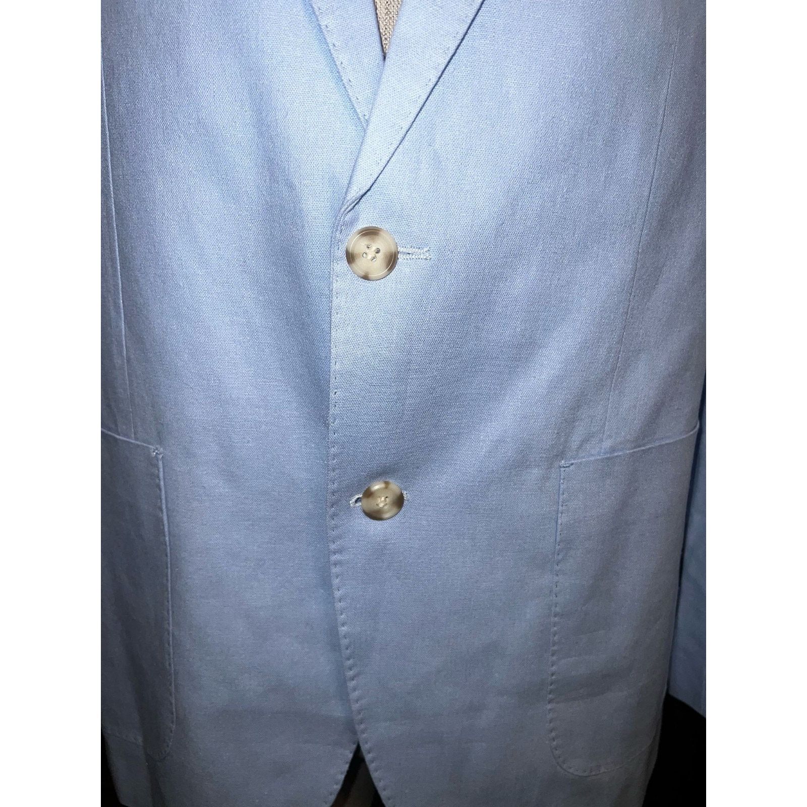 Tailorbyrd Tailorbyrd Collection Light Blue Blazer Jacket Size 44R Size 44R - 6 Thumbnail