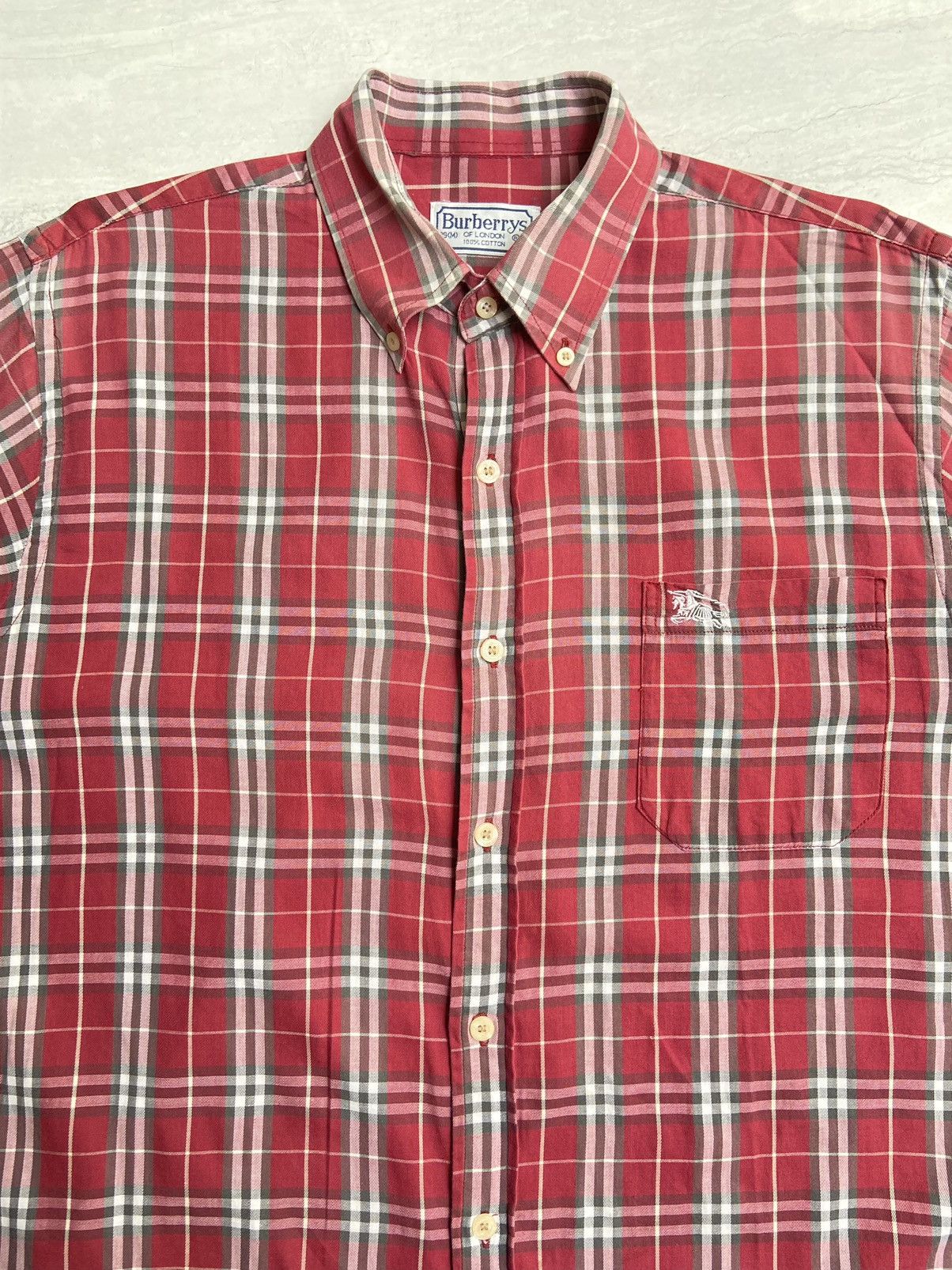 Burberry BURBERRY Red Striped Shirt Size US M / EU 48-50 / 2 - 4 Thumbnail