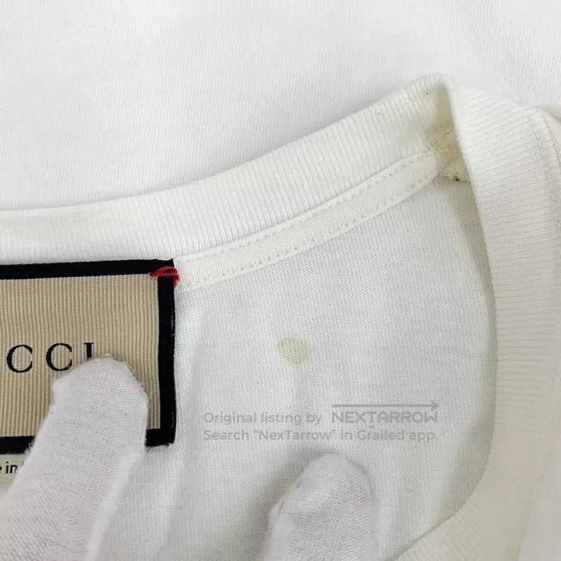 Gucci Gucci White logo letter sequin design cotton round-neck sh Size XXS / US 00 / IT 34 - 7 Thumbnail