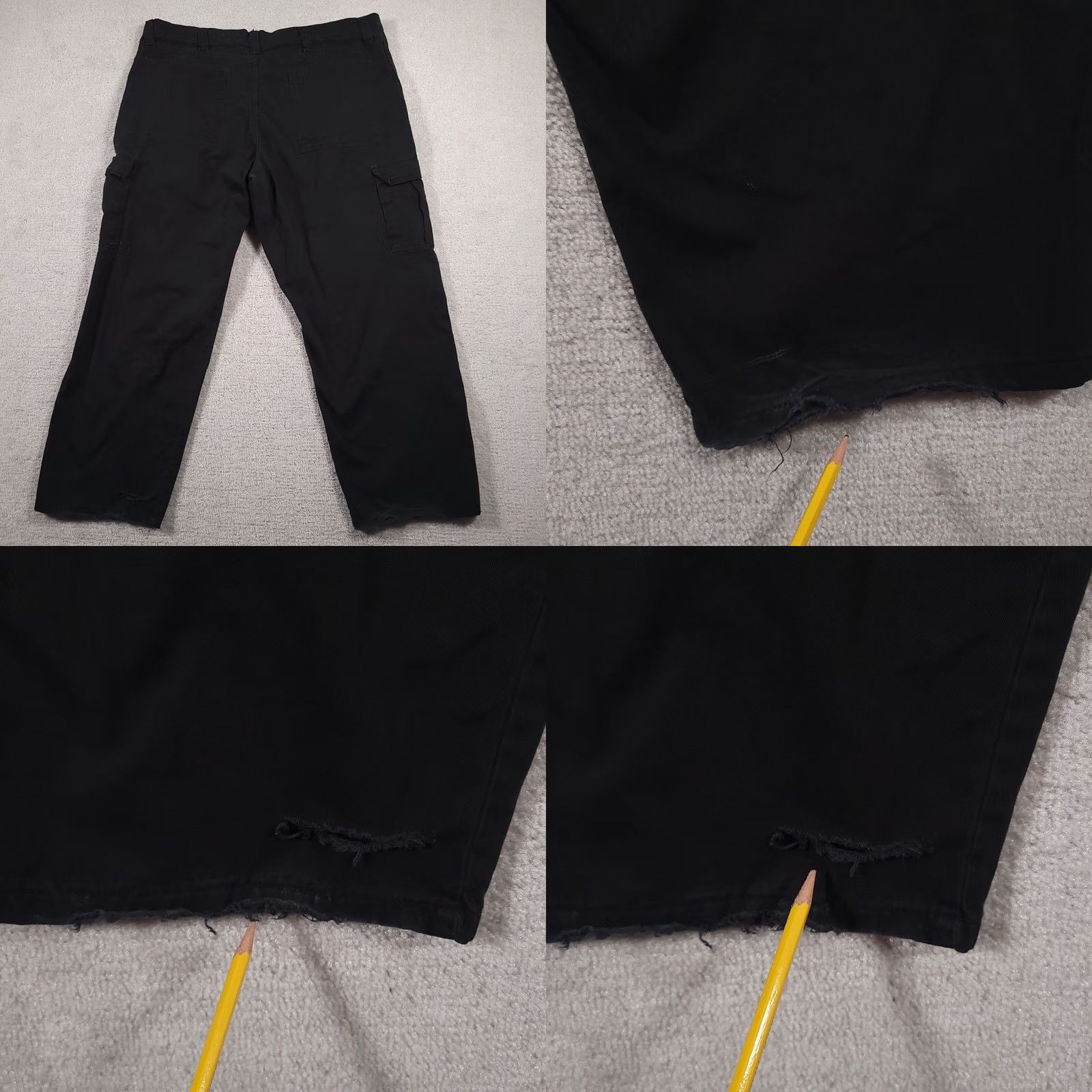Wrangler Wrangler Regular Fit Cargo Pants Mens 40X30 Black Workwear Straight Fit Size US 40 / EU 56 - 9 Thumbnail