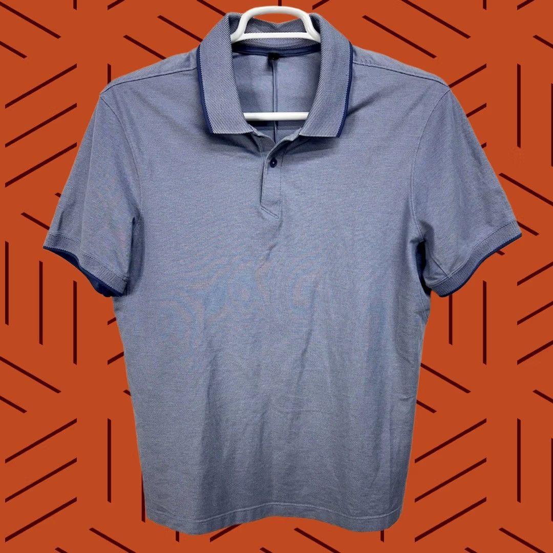 Lululemon Lululemon Polo Shirt Blue Stretch Performance Golf Preppy Adult Large Size US L / EU 52-54 / 3 - 1 Thumbnail