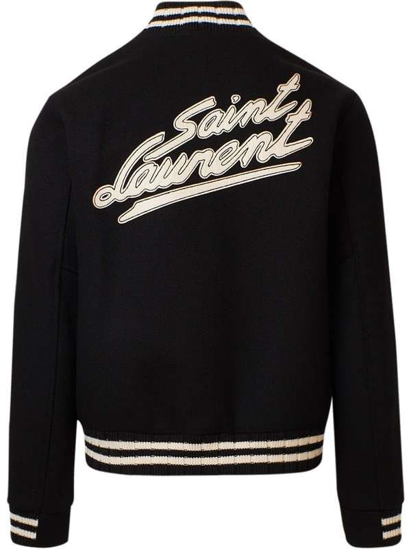 Saint Laurent Paris o1s1wg110925 625918 Teddy Jacket in Wool in Black Size US XL / EU 56 / 4 - 2 Thumbnail