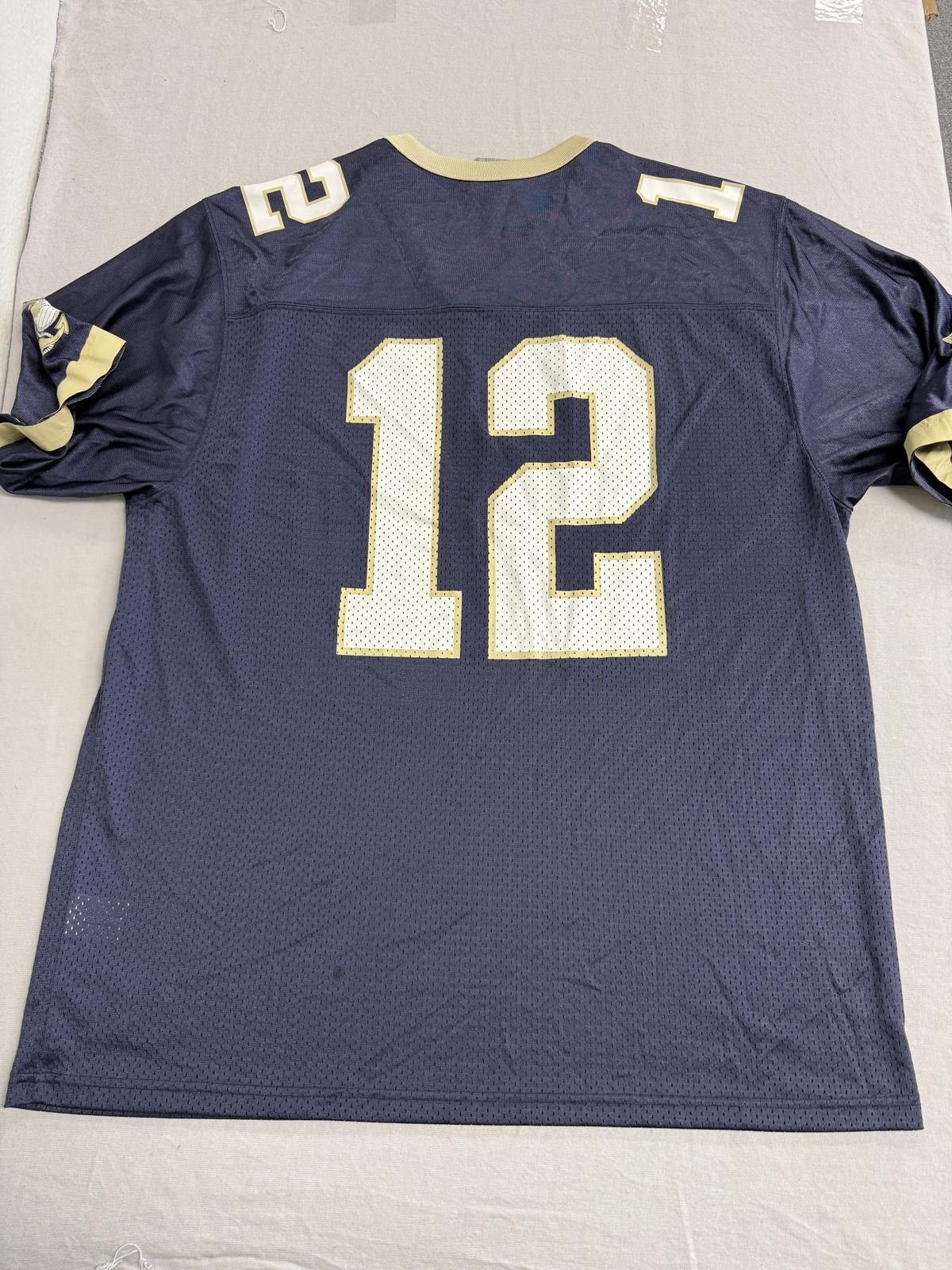 Nike Y2K Navy Midshipmen Football #12 Jersey Nike Naval Academy Size US XXL / EU 58 / 5 - 2 Thumbnail