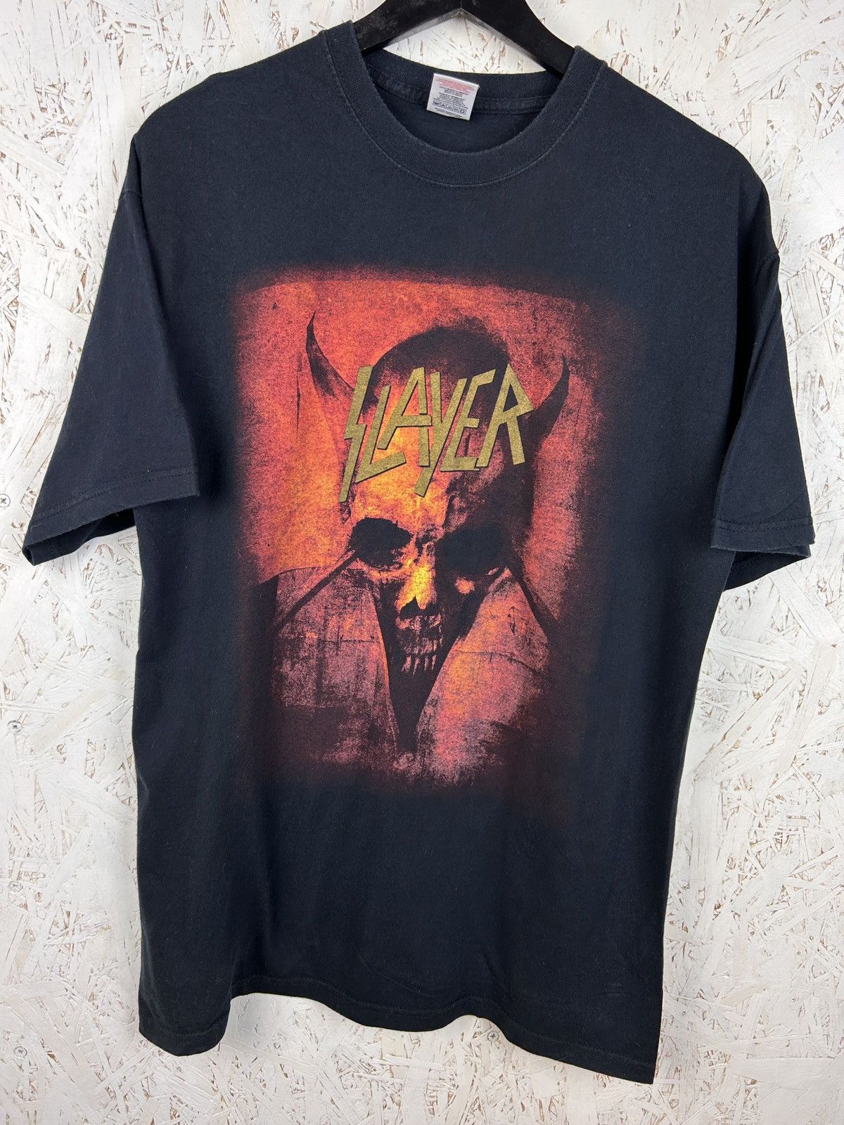 Band Tees Vintage 2007 Slayer European Tour Skull Satan T-Shirt Size US M / EU 48-50 / 2 - 1 Thumbnail