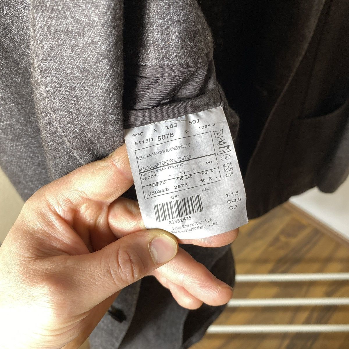 L.B.M. 1911 Wool & Polyester Blazer L.B.M 1911 Brown Size 48R - 4 Thumbnail