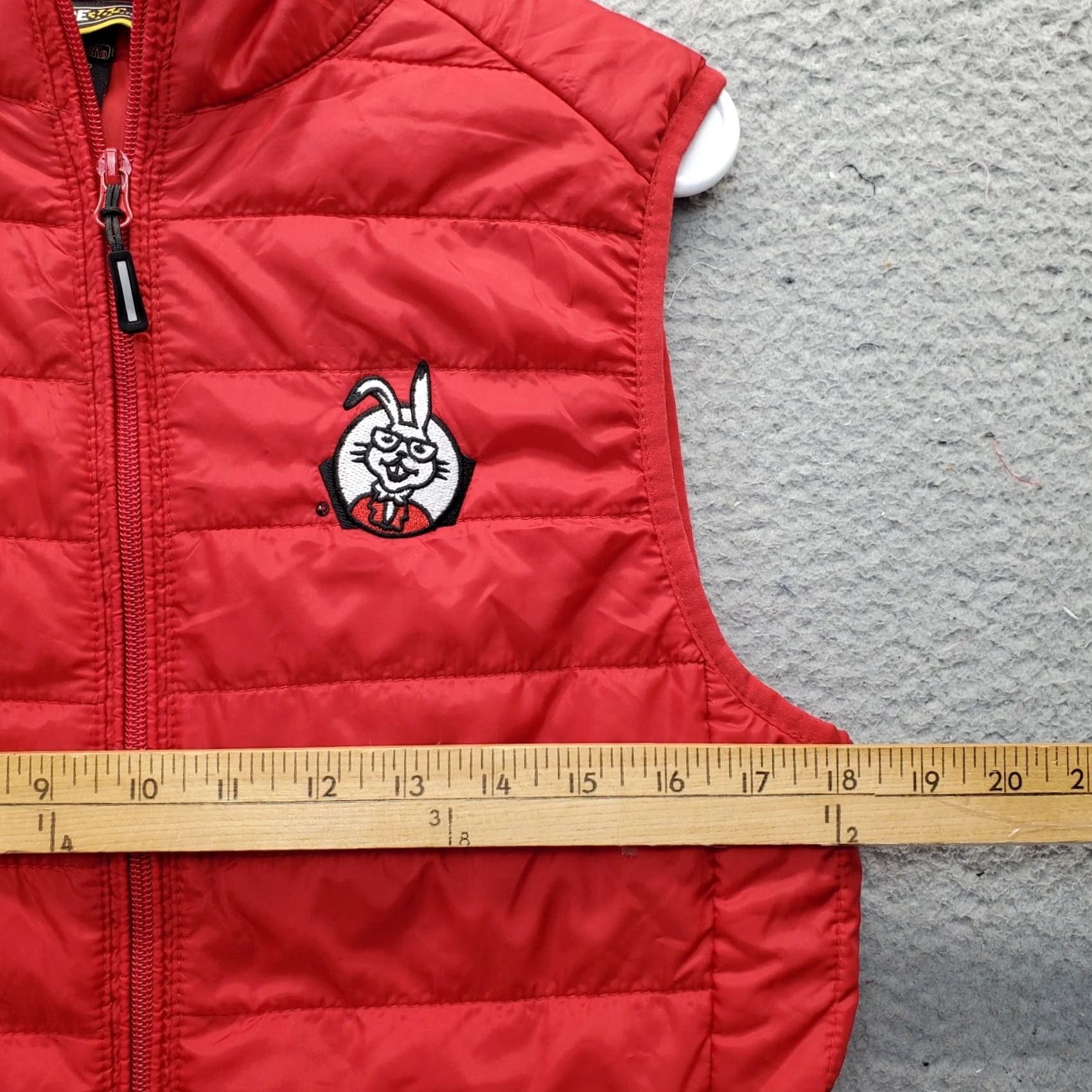 Vintage Core 365 Puffer Vest Womens Small Red Logo Sleeveless Pocket Full Zipper Shirt Size S / US 4 / IT 40 - 3 Thumbnail