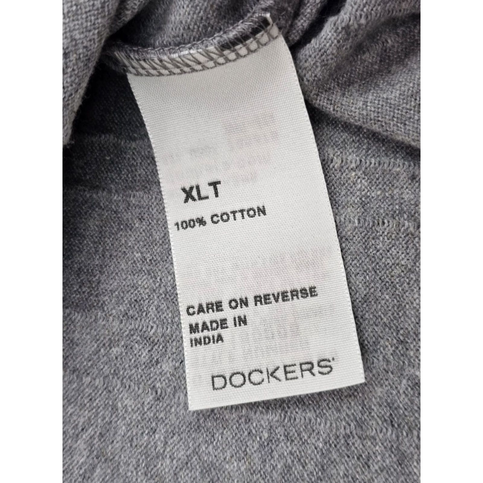 Dockers VINTAGE Dockers Polo Shirt Men XL Gray Striped Ribbed Cotton Collared 2 Tone Black Collar Shirts Polo Size US XL / EU 56 / 4 - 7 Thumbnail