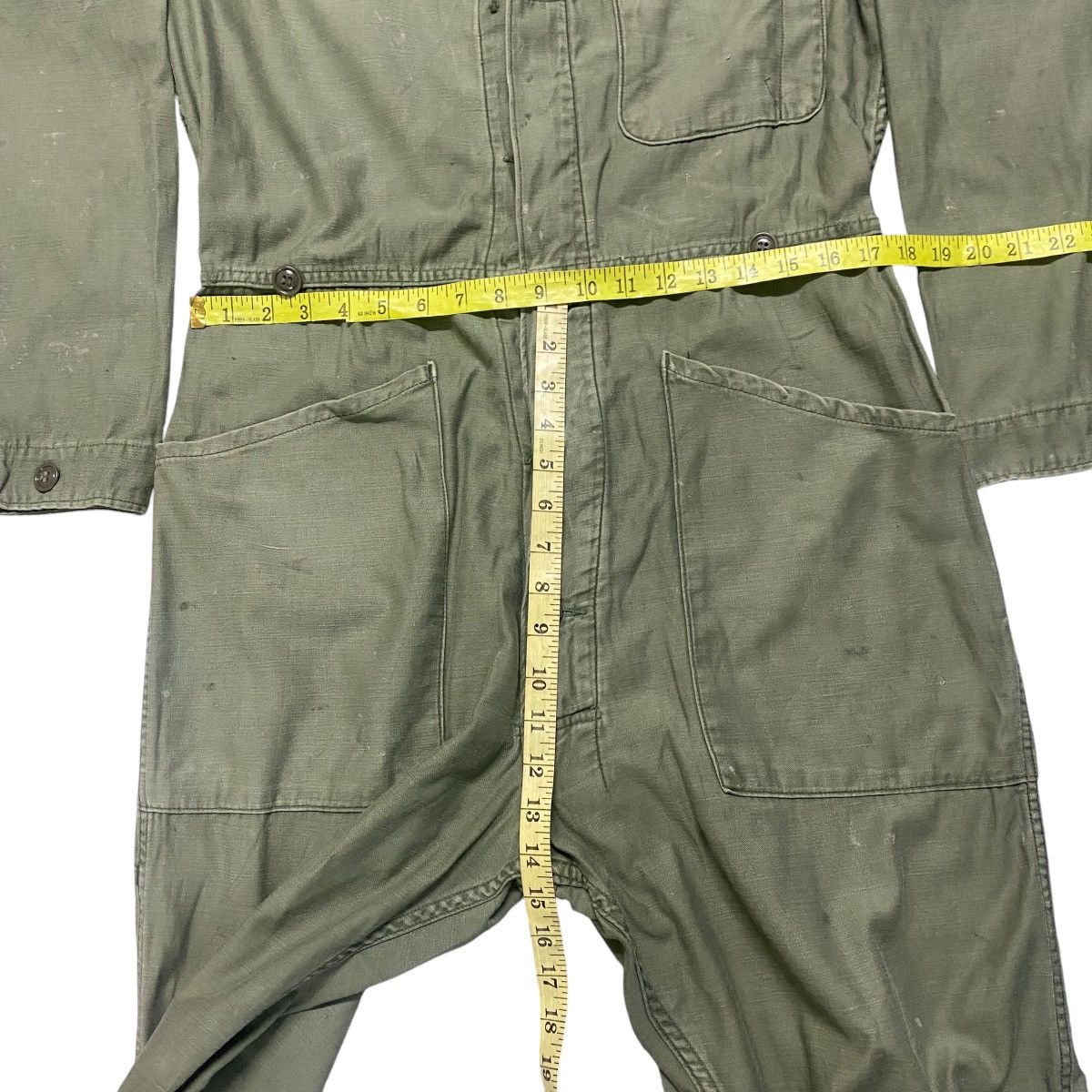 Vintage Vintage Us Army OG-107 Sateen Coveralls Vietnam War Size US 34 / EU 50 - 17 Thumbnail