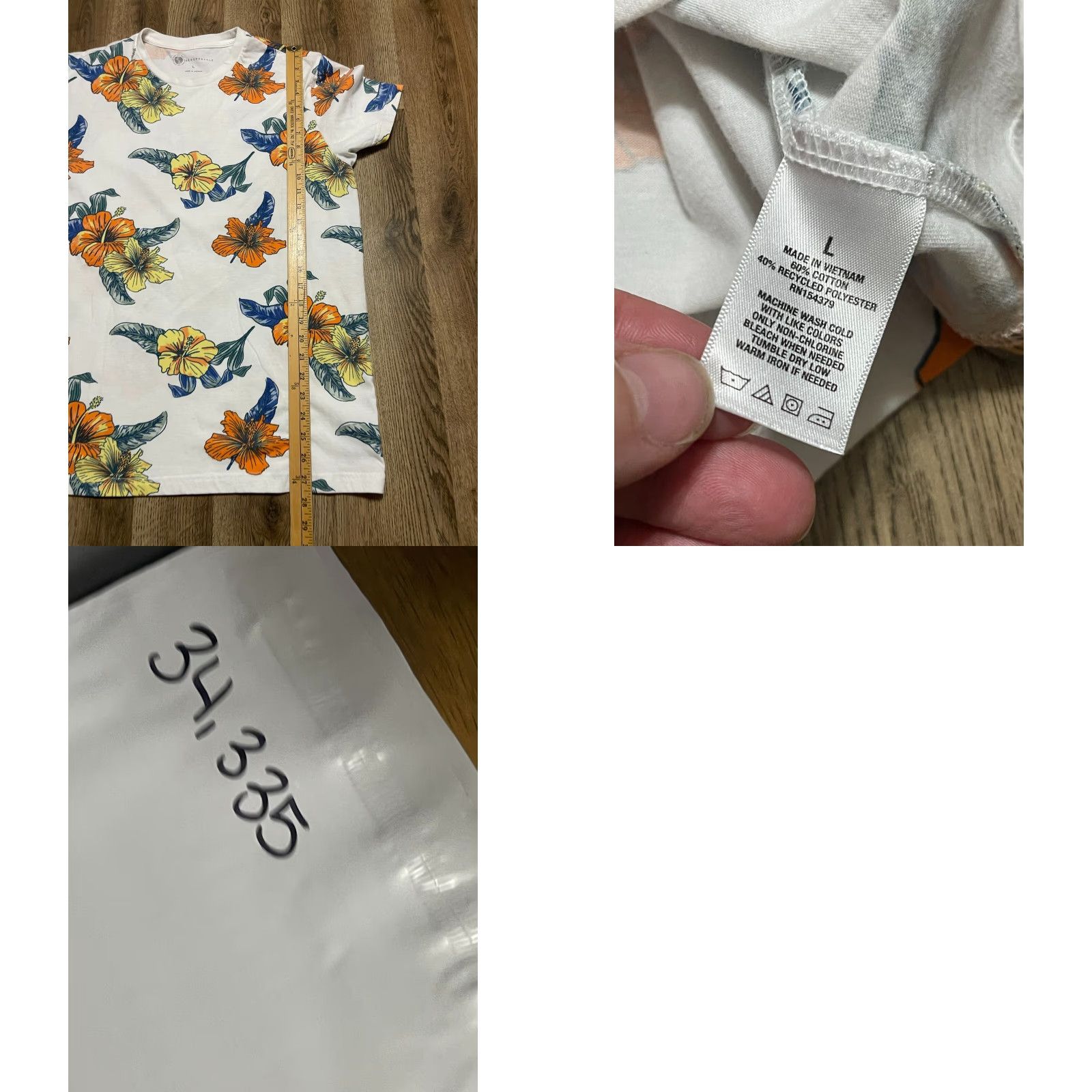 Aeropostale Aeropostale Shirt Women's Large Floral Round Neck Pullover Casual T-Shirt White Green Blue Yellow Orange Size L / US 10 / IT 46 - 8 Thumbnail