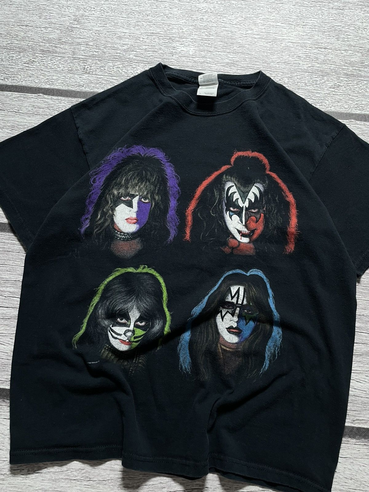 KISS Kiss 2007 faces Vintage Rock Metal Band t-shirt tee Size US L / EU 52-54 / 3 - 2 Thumbnail