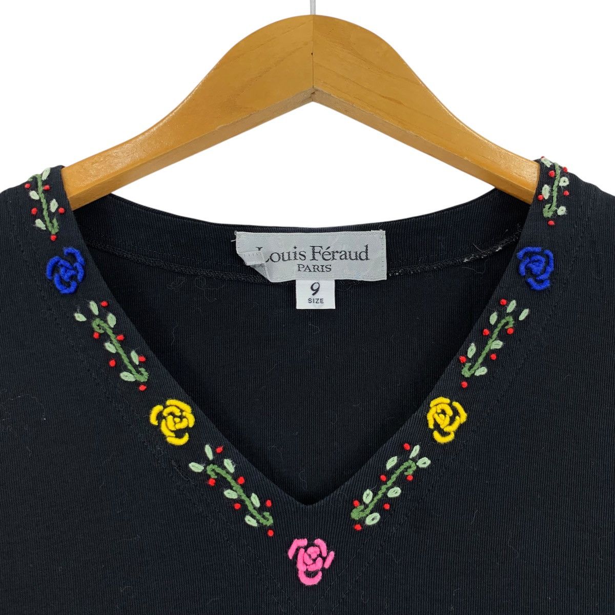Louis Feraud Vintage LOUIS FERAUD PARIS Embroidered Flower Tee Shirt Size S / US 4 / IT 40 - 5 Thumbnail
