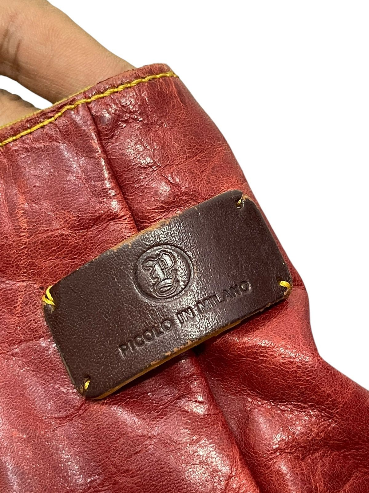 Genuine Leather Full Leather Pelle Borsa Burgundy Tote Bag 1🟩0 Size ONE SIZE - 13 Thumbnail