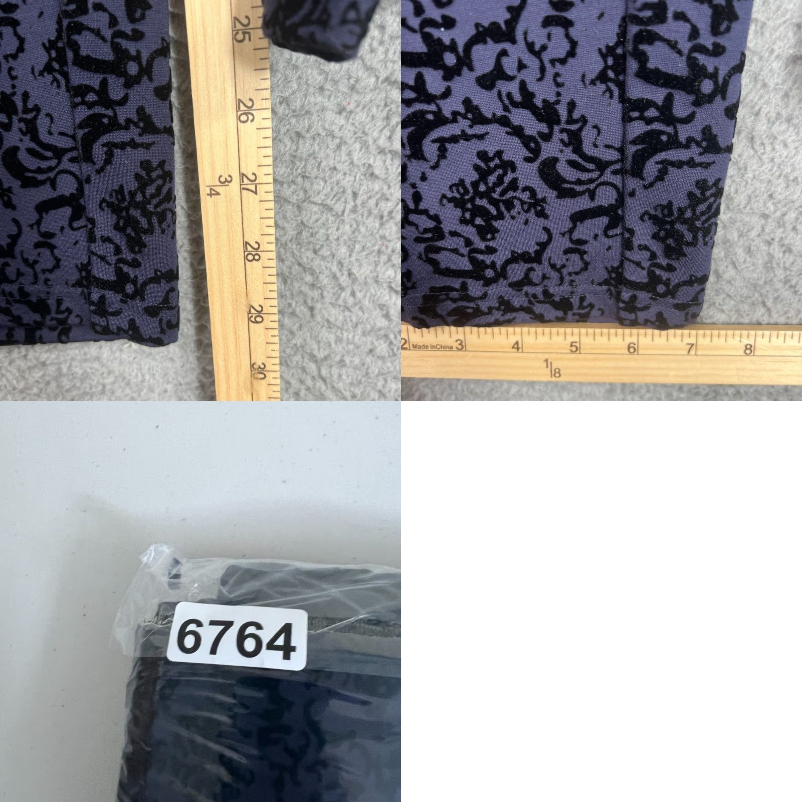 Soft Surroundings SOFT SURROUNDINGS Pants Womens XL Straight Leg Chino Paisley Velvet Black Size 40" / US 18 - 8 Thumbnail