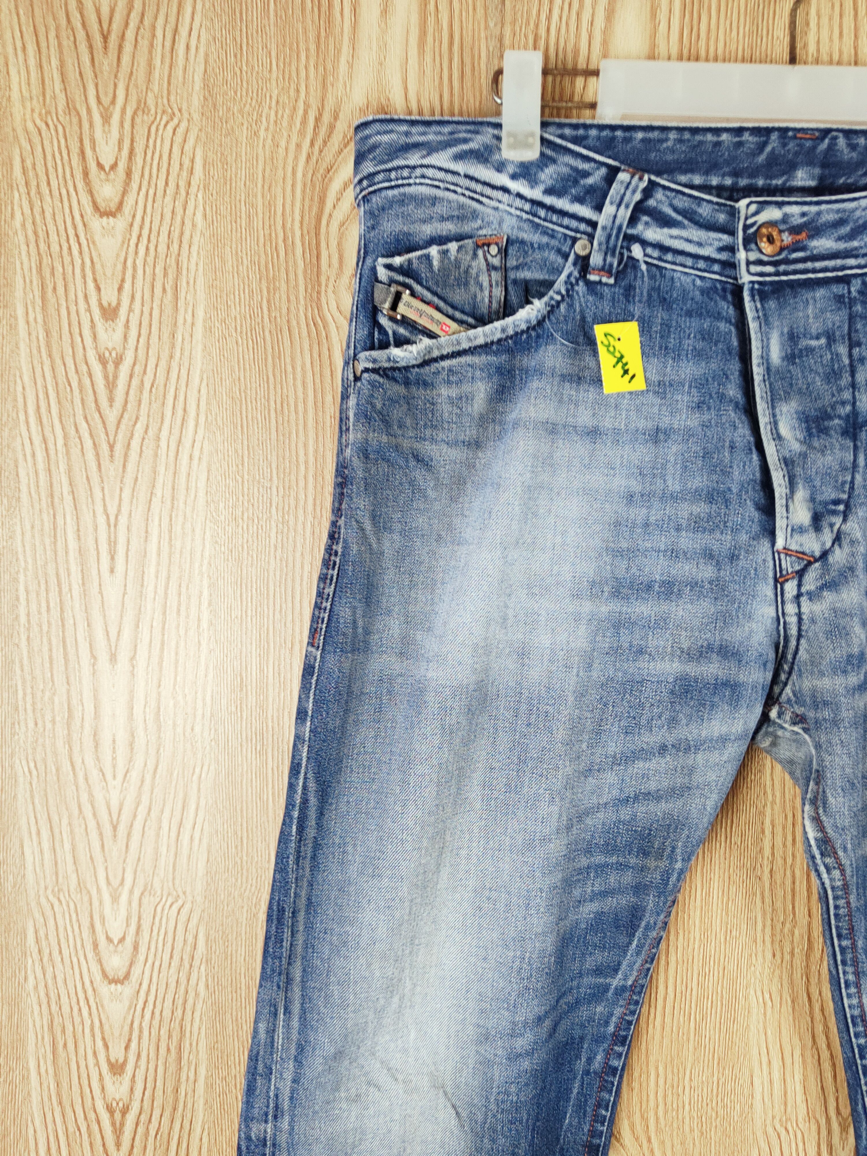 Diesel Diesel Blue Faded Distressed Ripped Jeans #S2741 Size US 35 - 4 Thumbnail