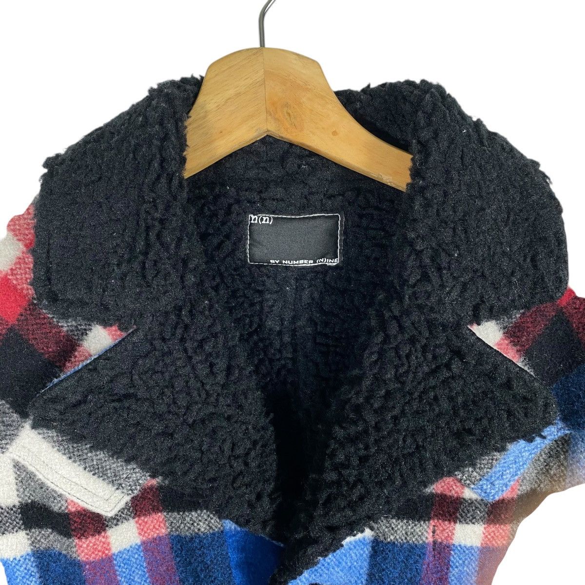 Number (N)ine Vintage Number Nine Check Pattern Wool Sherpa Jacket Size 2 Size US M / EU 48-50 / 2 - 6 Thumbnail