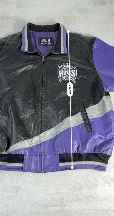 NBA Sacramento Leather Jacket Size US XL / EU 56 / 4 - 18 Thumbnail