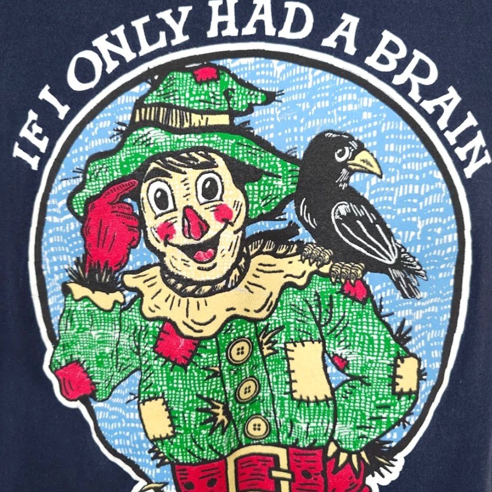 Gildan VINTAGE Kansas T Shirt Mens Size Medium Blue If I Only Had a Brain Scarecrow Wizard Oz Size US M / EU 48-50 / 2 - 3 Thumbnail