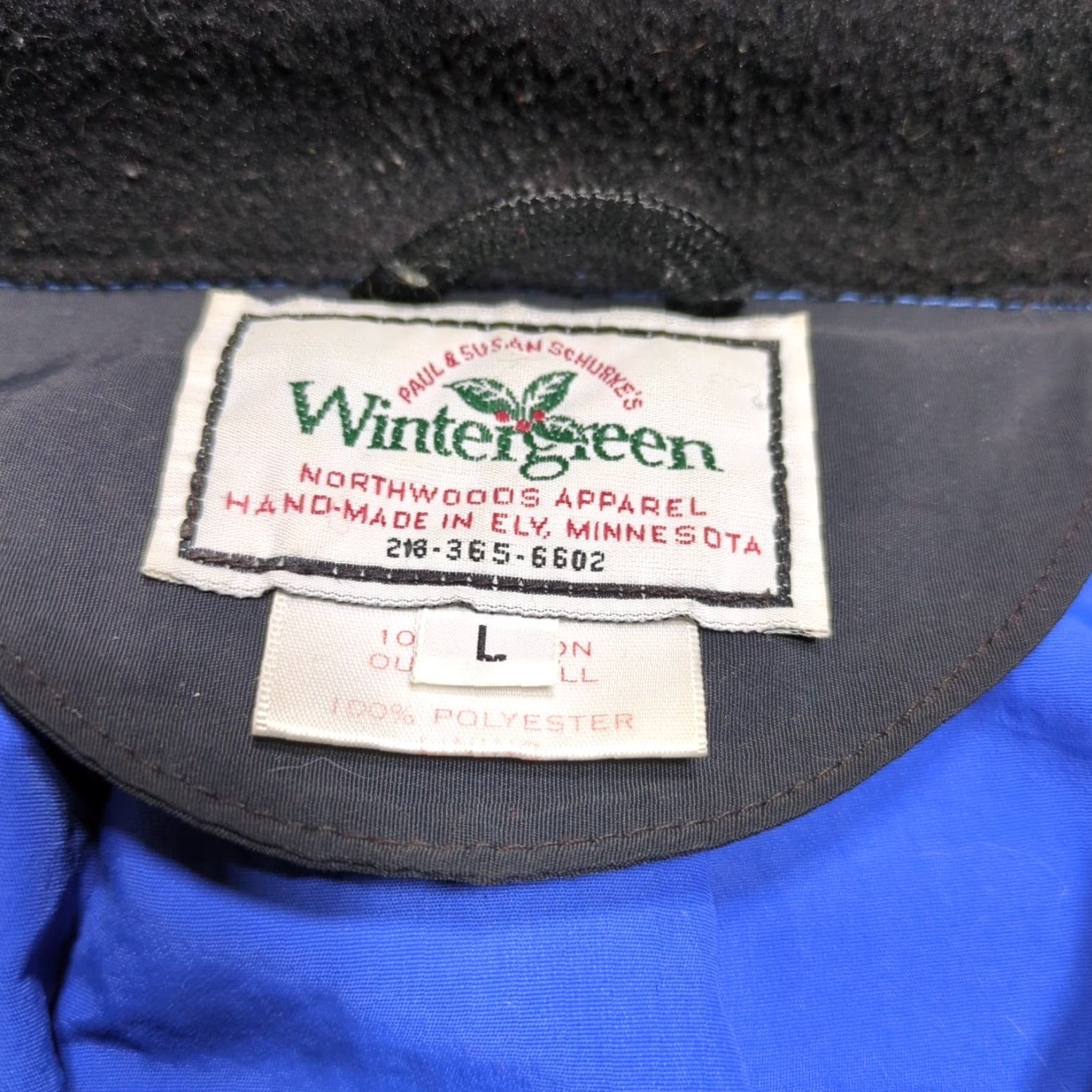 Vintage Vtg Wintergreen Jacket Mens Large Blue Full Zip Handmade In Ely Minnesota RARE Size US L / EU 52-54 / 3 - 3 Thumbnail