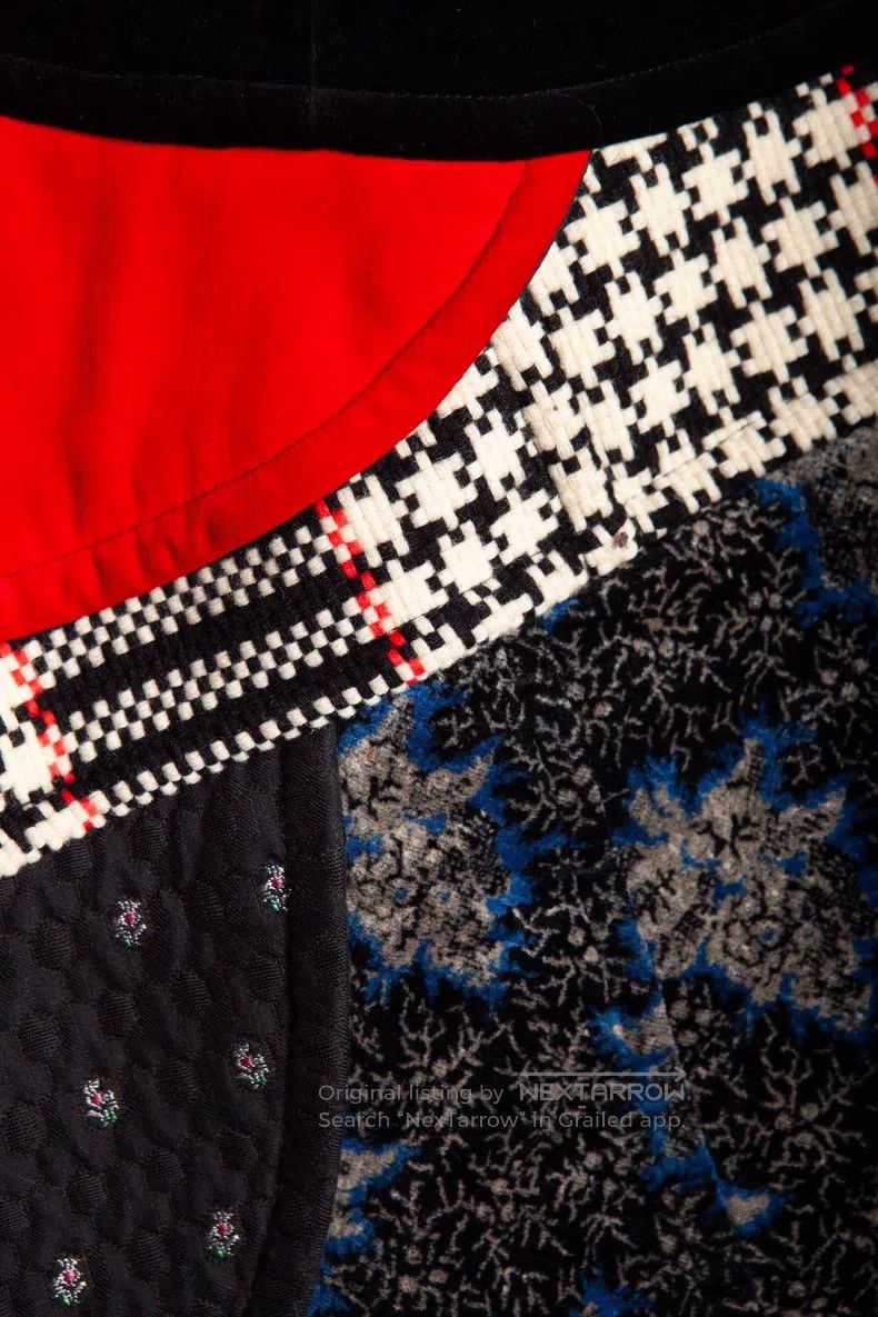 Comme des Garcons Comme Des Garcons size S Mixed material patchwork skirt Size 22" - 4 Thumbnail
