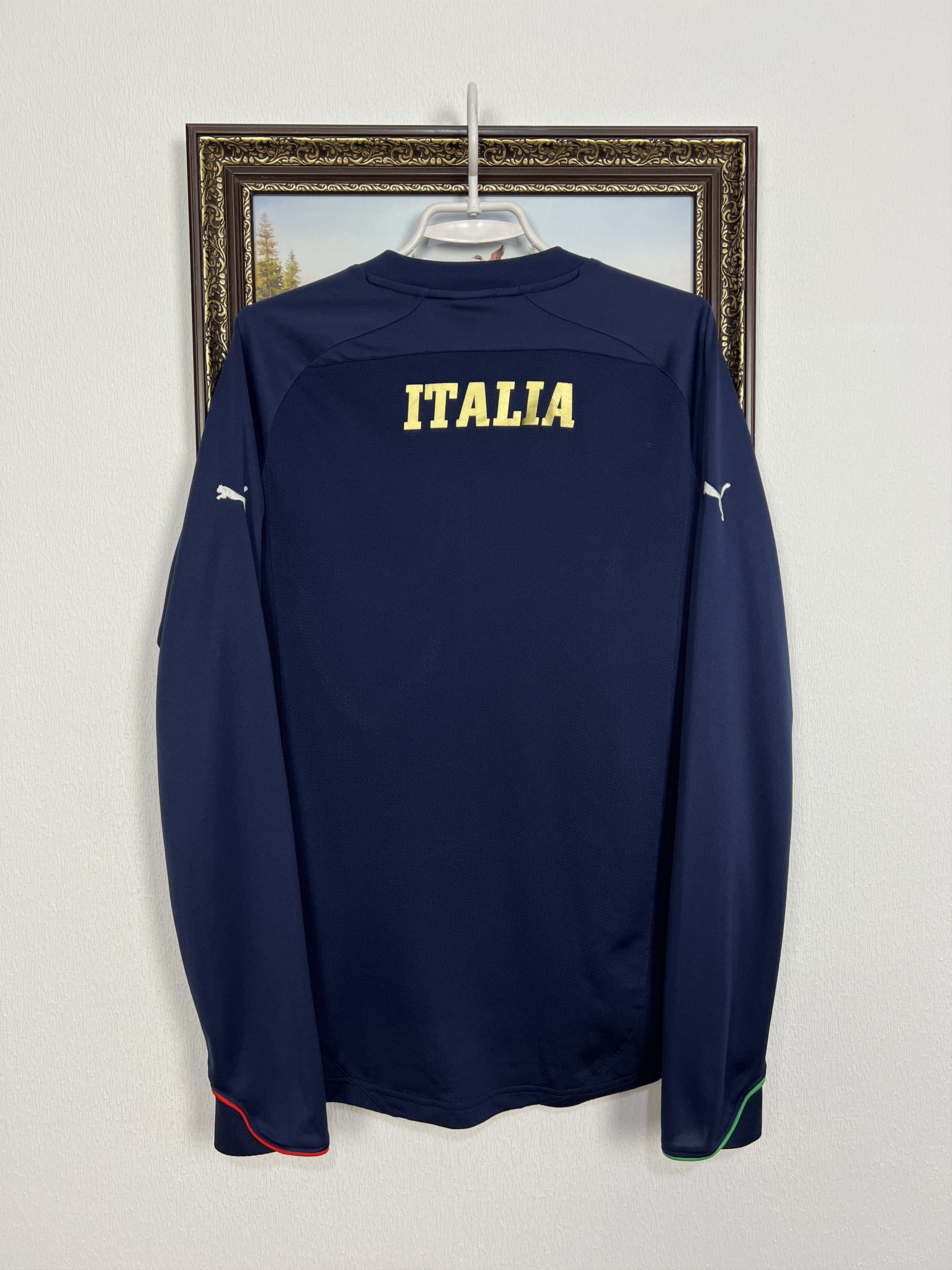 Puma Italy Train Shirt Long Sleeve Player Issue Football Maglia Size US M / EU 48-50 / 2 - 9 Thumbnail