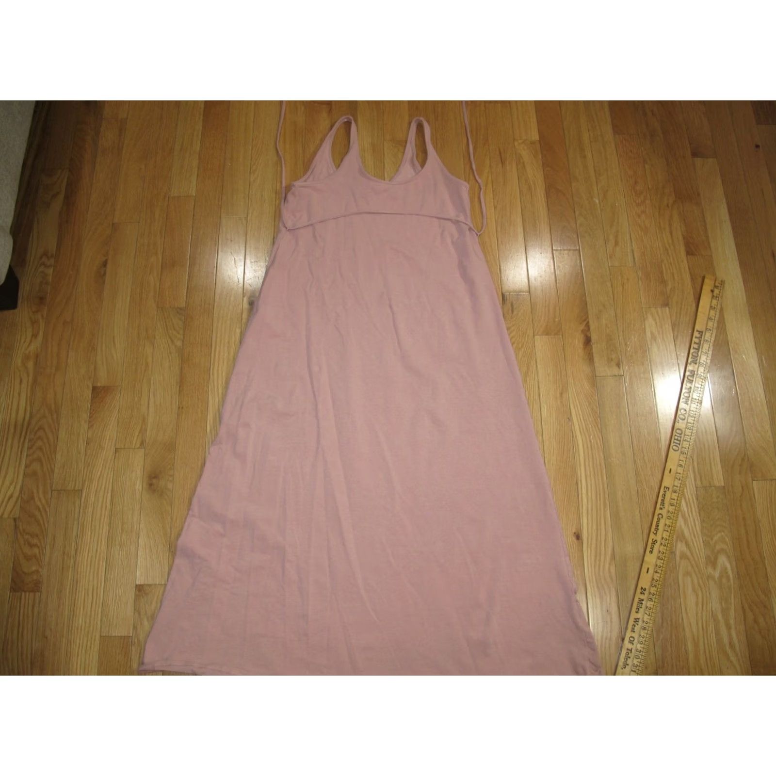 Pinko Unbranded Cotton Pink A-Line Maxi Dress Sleeveless Scoop Neck Back Tie Waist Women S Casual Party/Cocktail Summer Fall Size S / US 4 / IT 40 - 6 Thumbnail