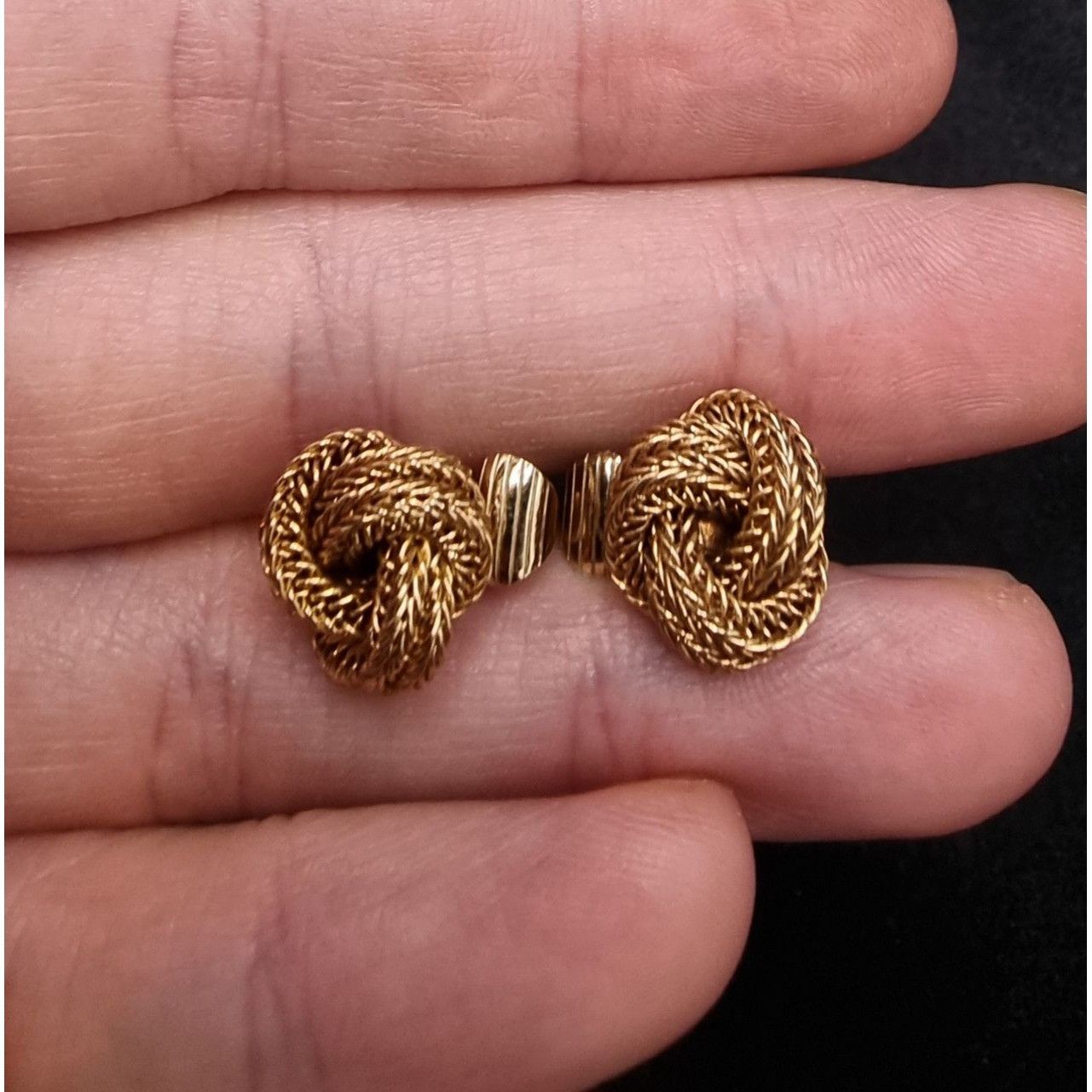 Vintage Vintage Grosse 1960s Knot Clip-On Earrings Gold Tone Stateme Size ONE SIZE - 5 Thumbnail