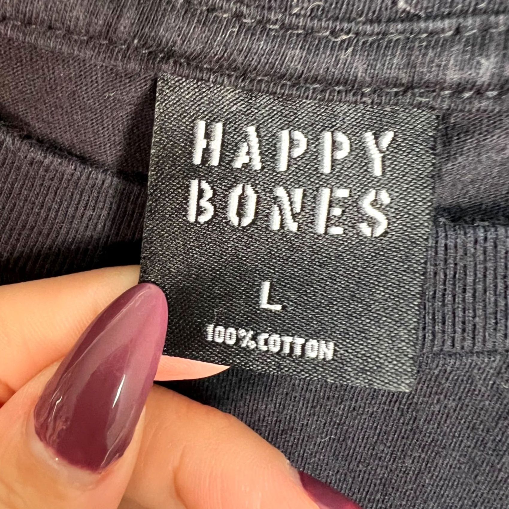 Bones Happy Bones NYC Black Pocket T Shirt w/ Yin Yang Graphic 100% Cotton Size Large Mens Shirt Black Yin Yang Vintage None 2020s Size US L / EU 52-54 / 3 - 3 Thumbnail