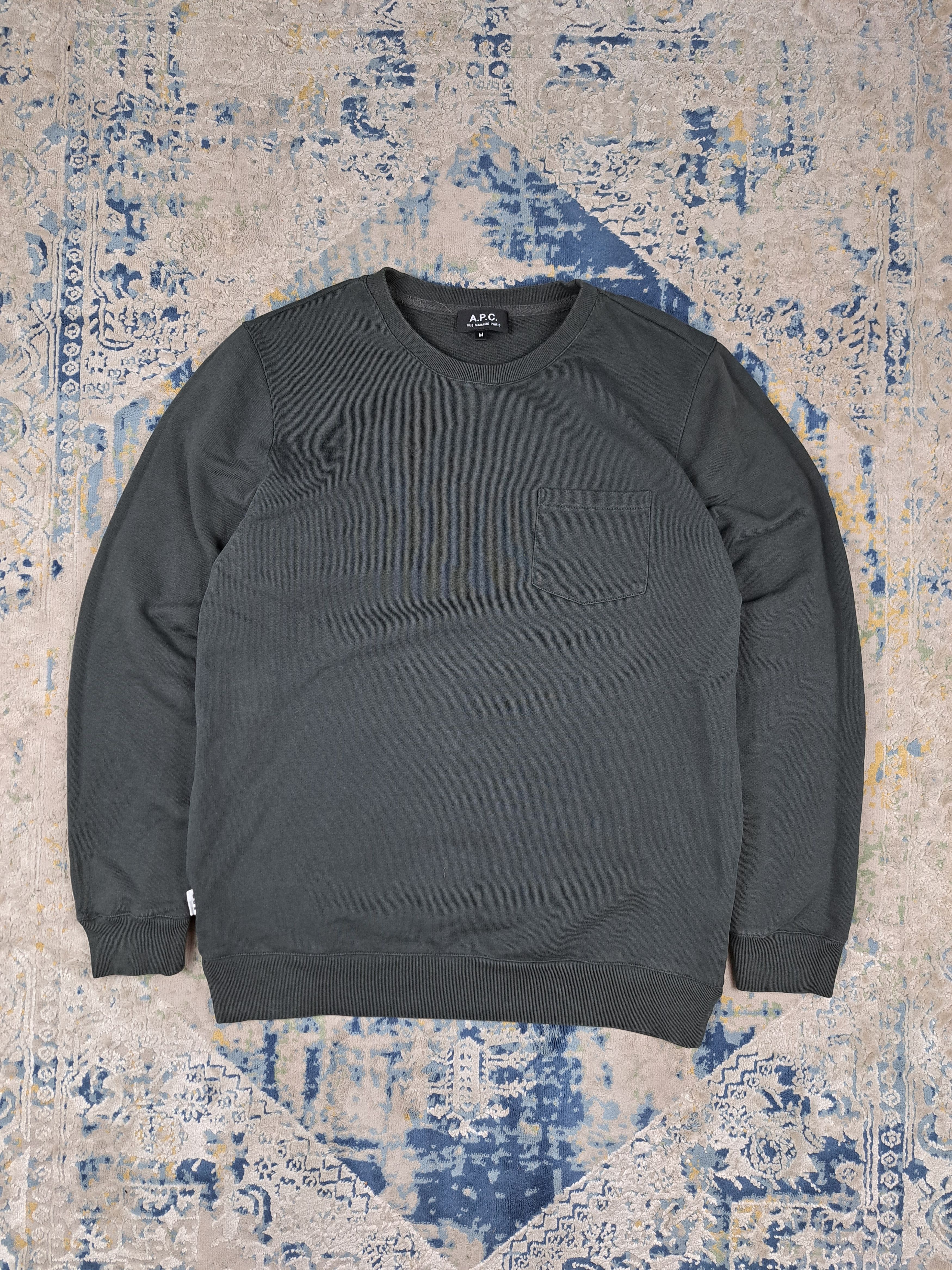 A.P.C. APC Heavyweight Cotton Pocket Sweatshirt Streetwear Size US M / EU 48-50 / 2 - 1 Thumbnail