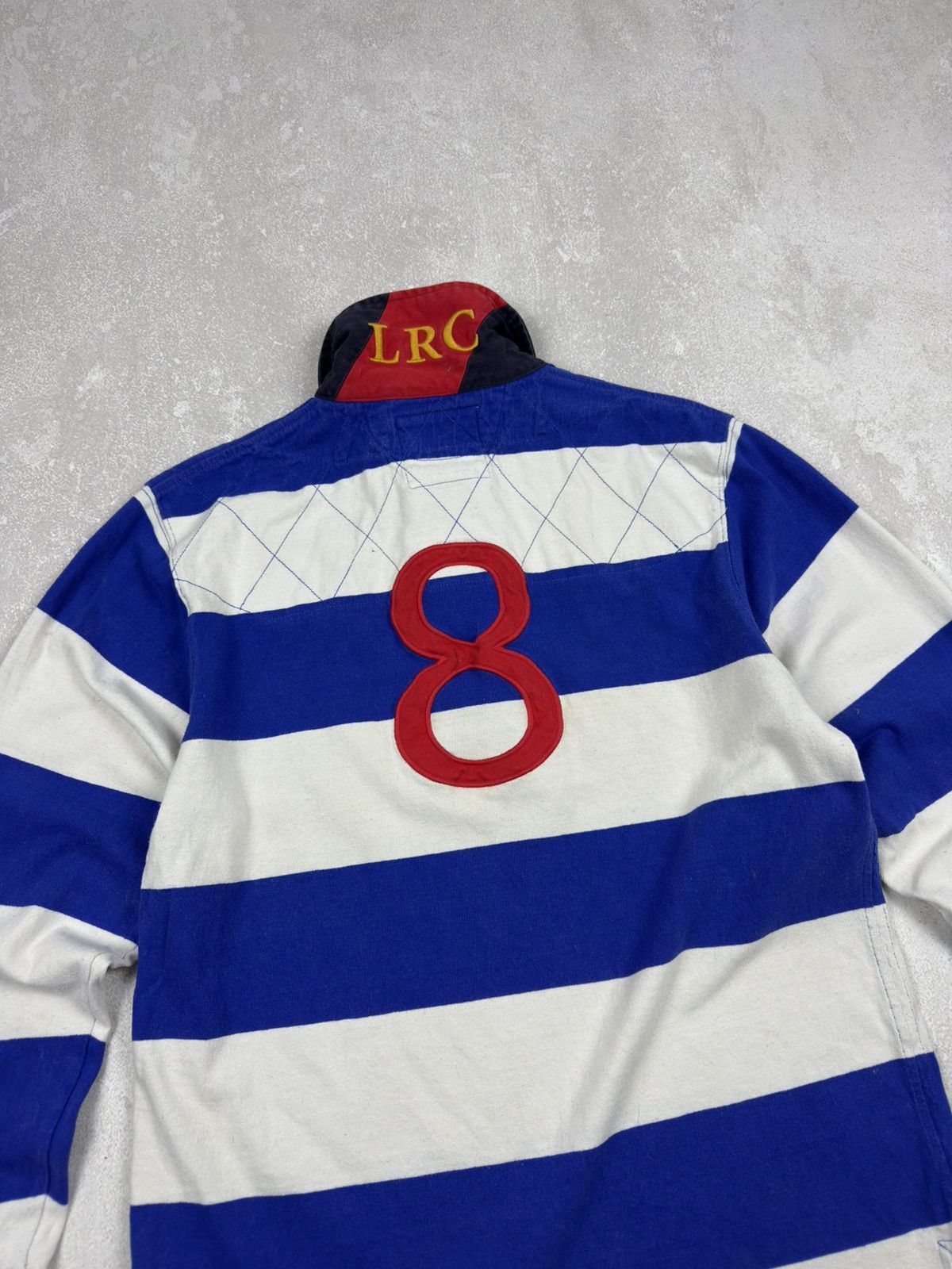 Hackett Vintage Hackett London LRC #8 Rugby Striped Polo Long Sleeve Size US S / EU 44-46 / 1 - 9 Thumbnail