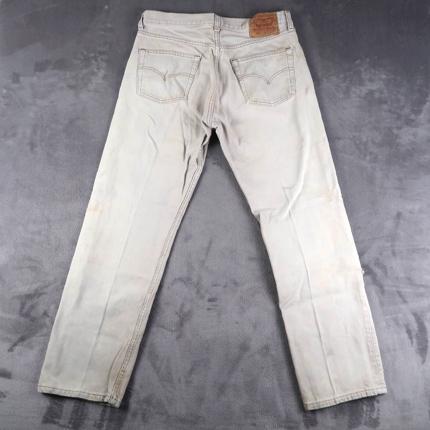 Levi's VINTAGE Levi's 501 Jeans Gray Mens 34x30 Denim Straight 5-Pocket USA Made 90s 501 Series Size US 34 / EU 50 - 2 Thumbnail