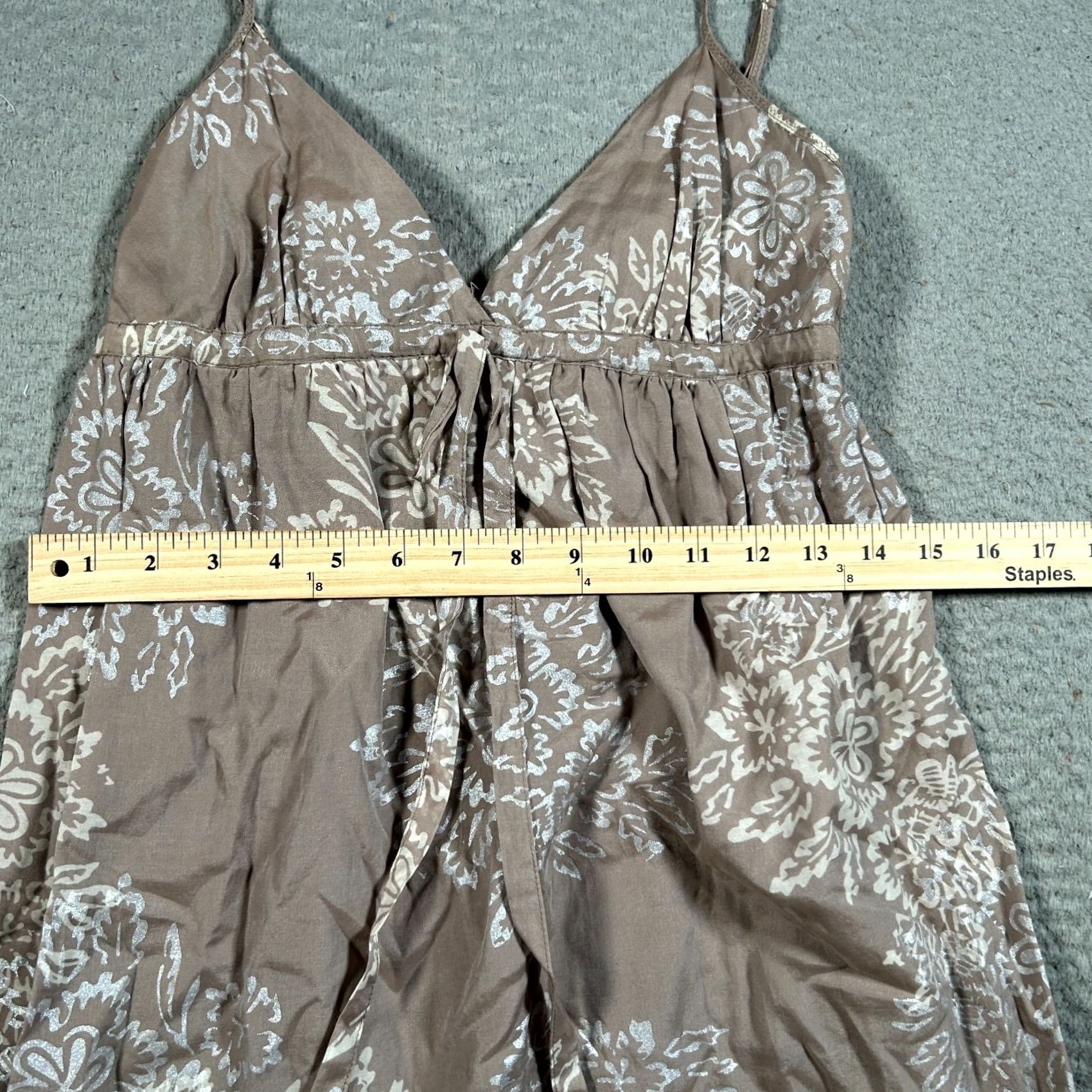 Joie Joie Brown Floral Mini Dress Women Small Cami Strap Tie Front Smocked Dress Sleeveless Summer 90s Theme: Classic, Outdoor Womens Size S / US 4 / IT 40 - 6 Thumbnail