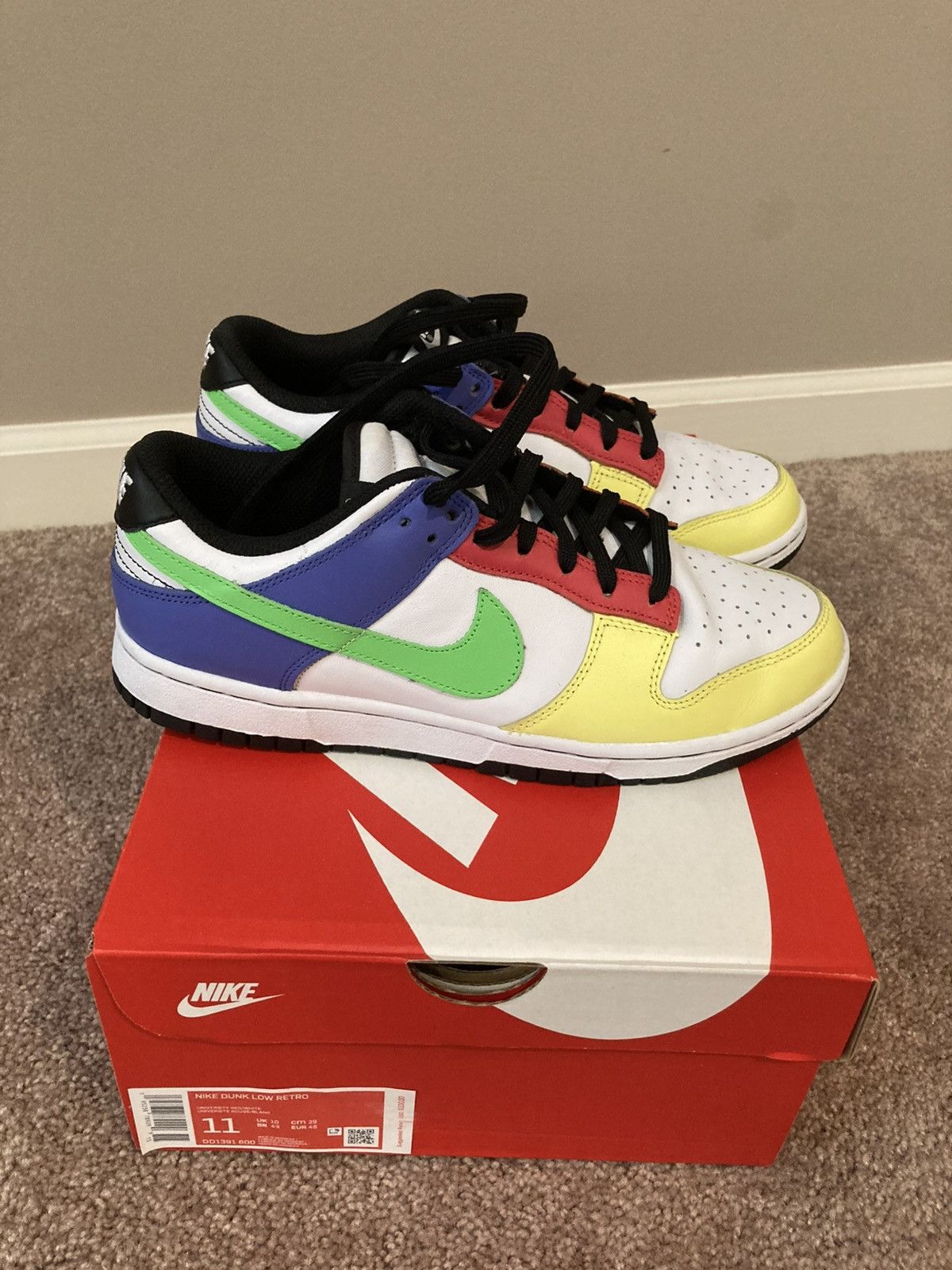 Nike Women’s Nike Dunk Low ‘Green Strike’ Size 8.5 DD1503-106 Size US 8.5 / IT 38.5 - 3 Thumbnail