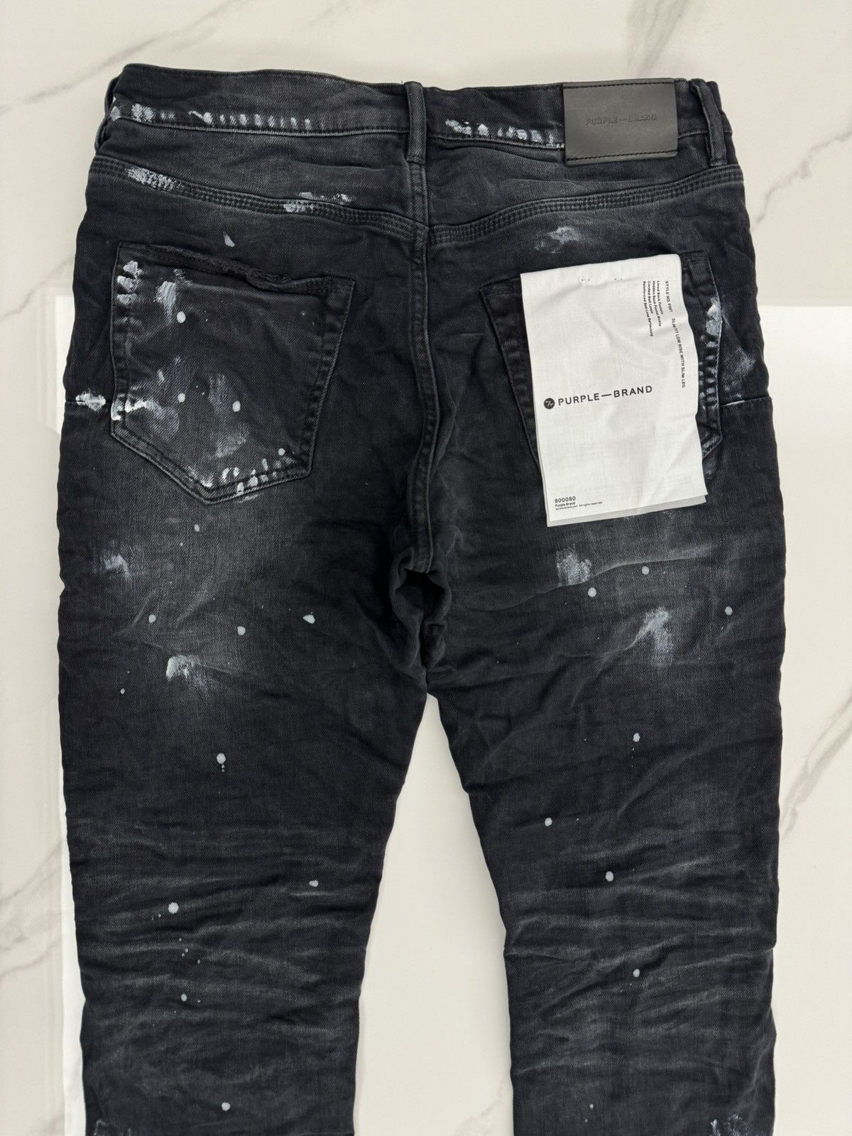 Purple P001 Black Resin Knee Slit Size US 31 - 2 Thumbnail