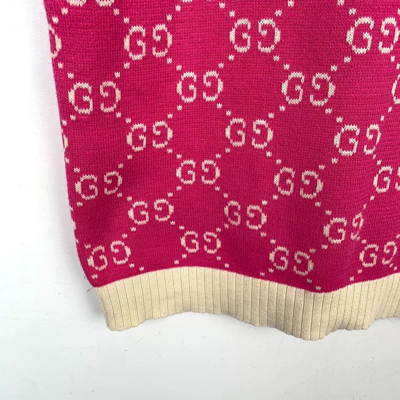 Gucci Gucci Pink logo double G full print round neck cotton short Size US S / EU 44-46 / 1 - 4 Thumbnail
