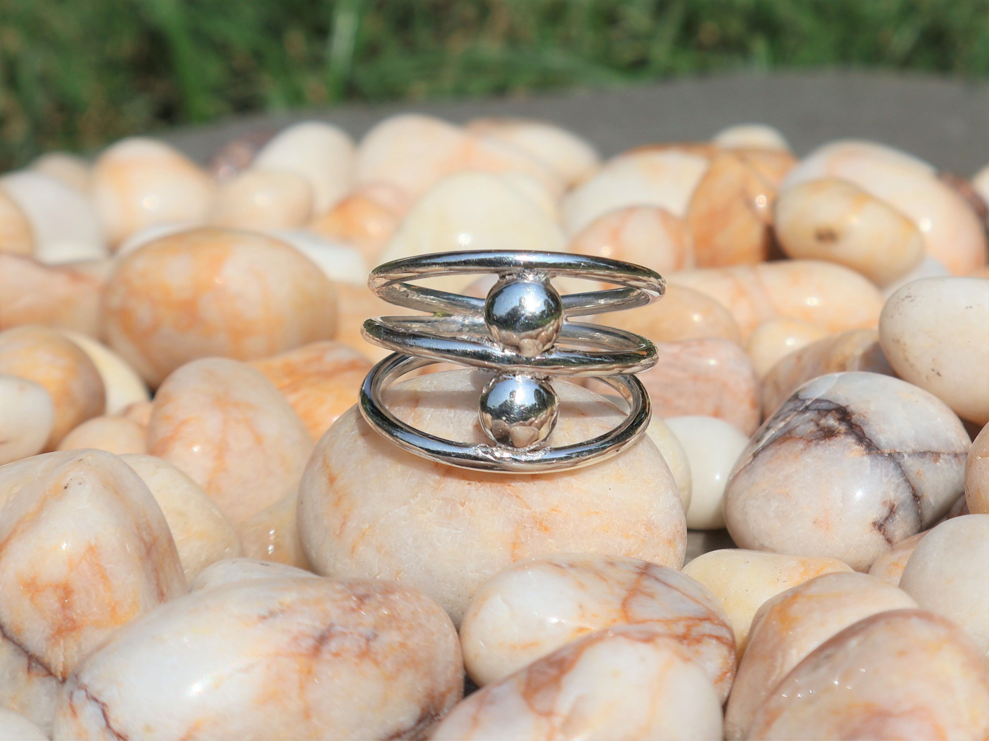 Handmade Triple Band Ring, 925 Silver Jewelry, Handmade Women Rings Size ONE SIZE - 9 Thumbnail