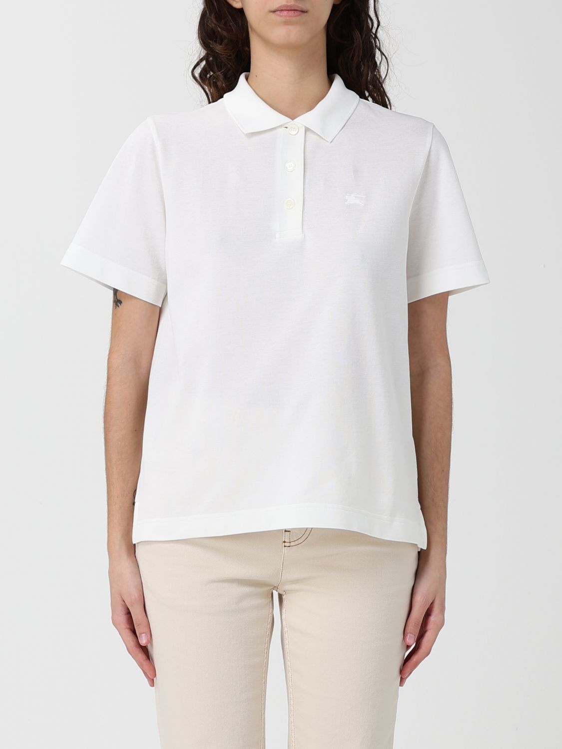 Burberry Burberry Polo Shirt Woman White Size XS / US 0-2 / IT 36-38 - 1 Thumbnail