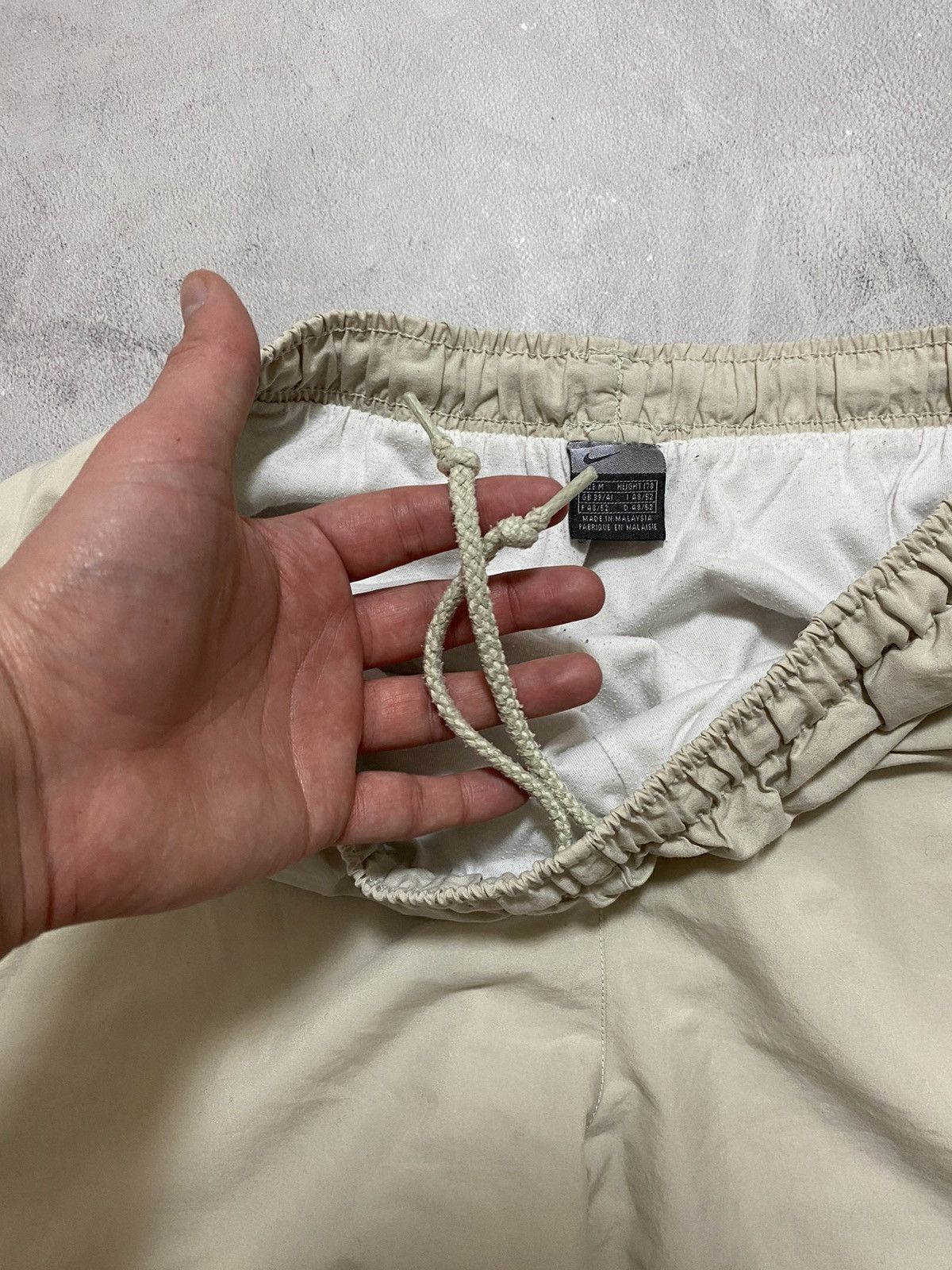 Nike × Vintage Vintage Track Pants Nike Cream Swoosh Baggy Size M Size US 36 / EU 52 - 7 Thumbnail