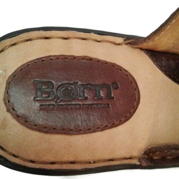 Born Born US 7 Clogs EU 40.5 Slip On Mules W8173 shoes Brown Leat Size US 7 / IT 37 - 8 Thumbnail